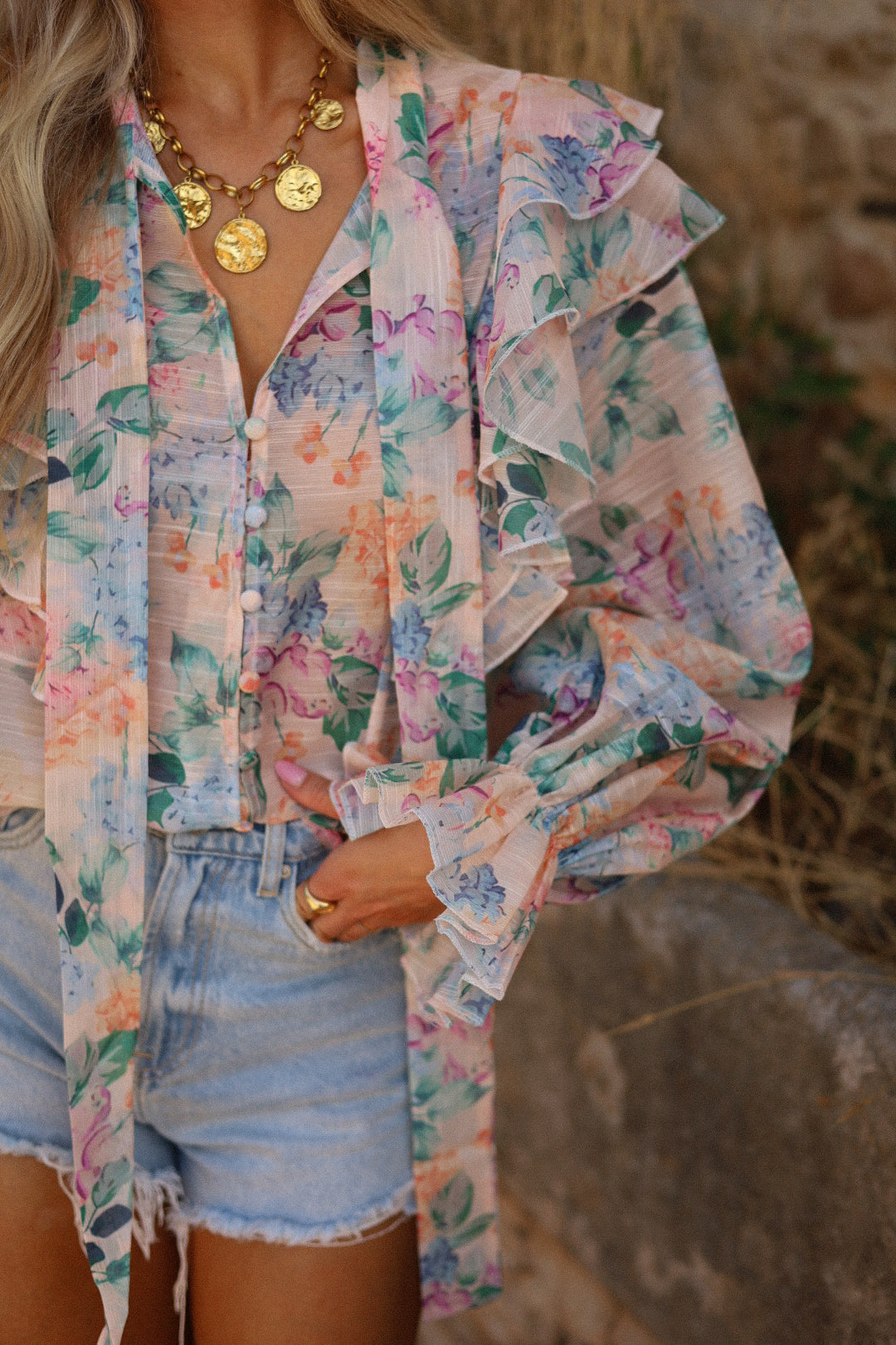 Mona colorée - Blouse fleurie