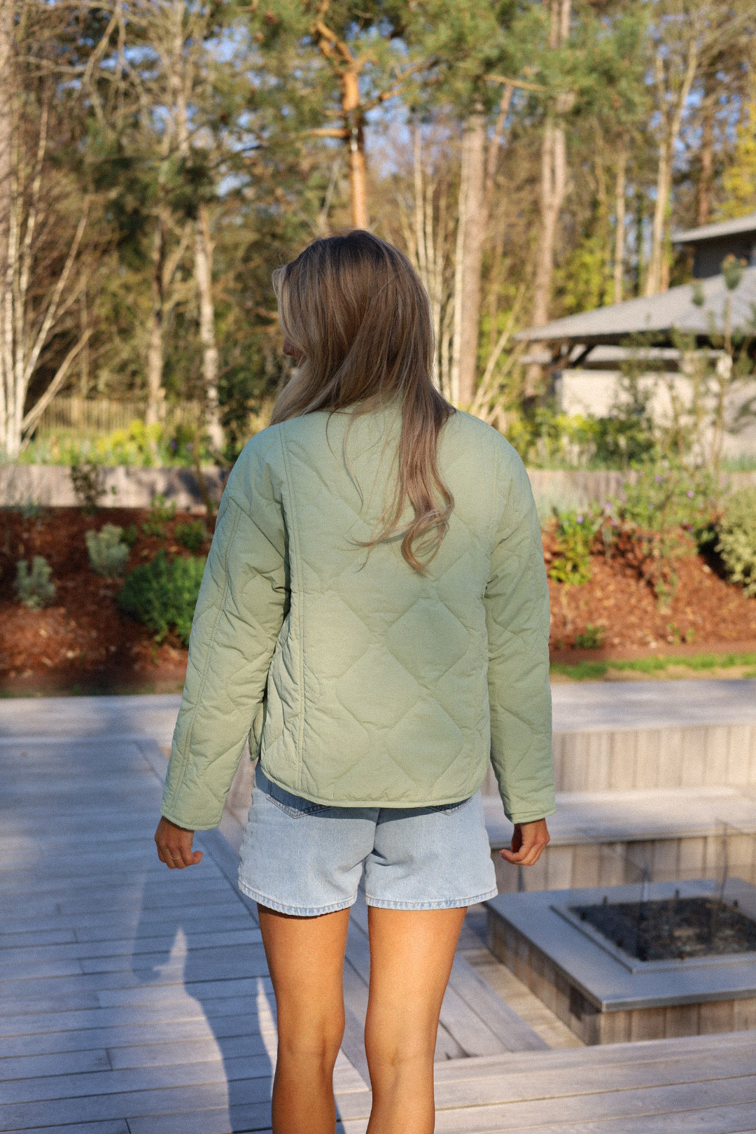 Charline vert d’eau - Veste matelassée