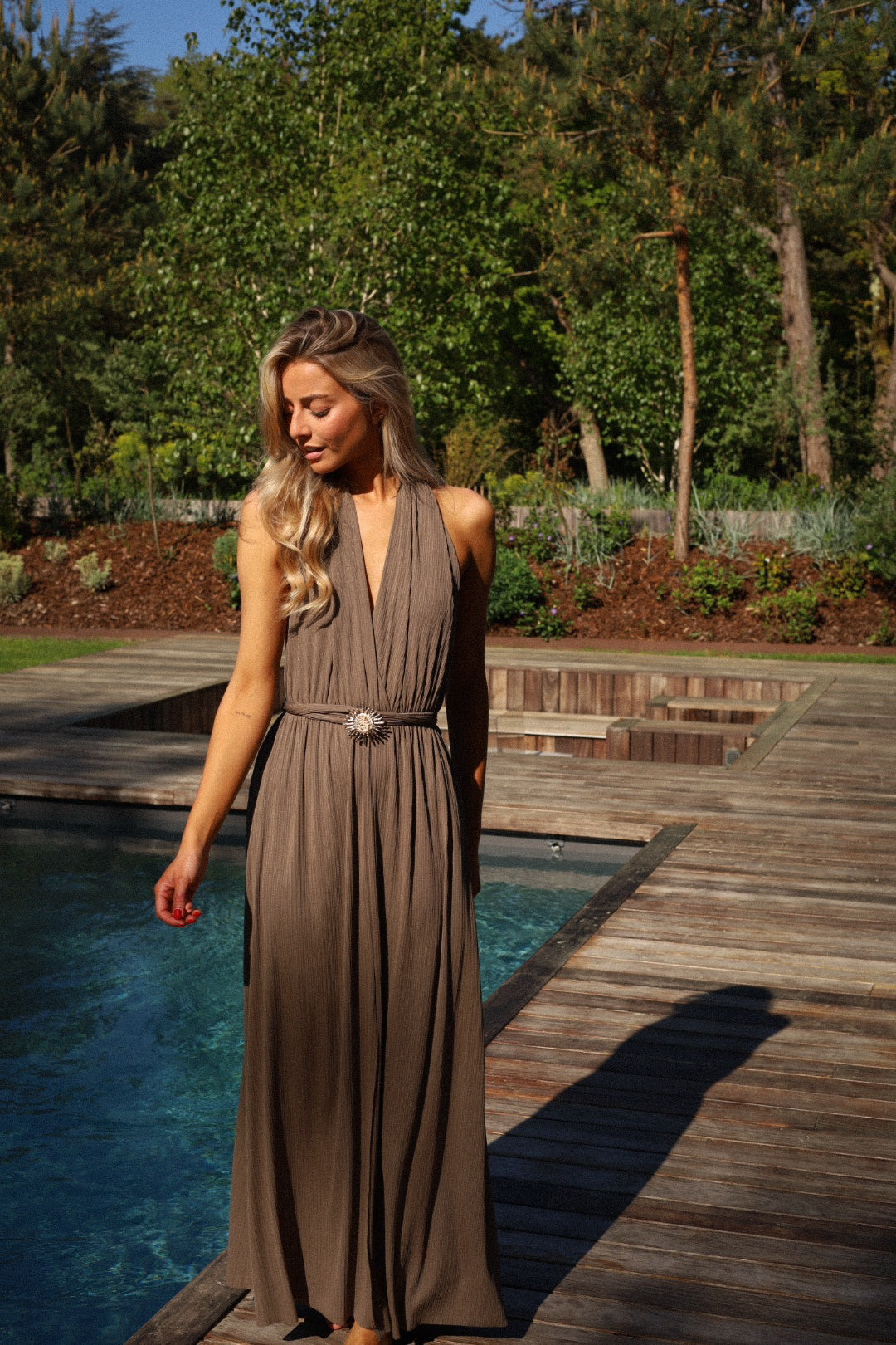 Adell taupe - Robe longue