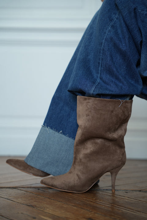 Cassie taupes - Bottines à talons