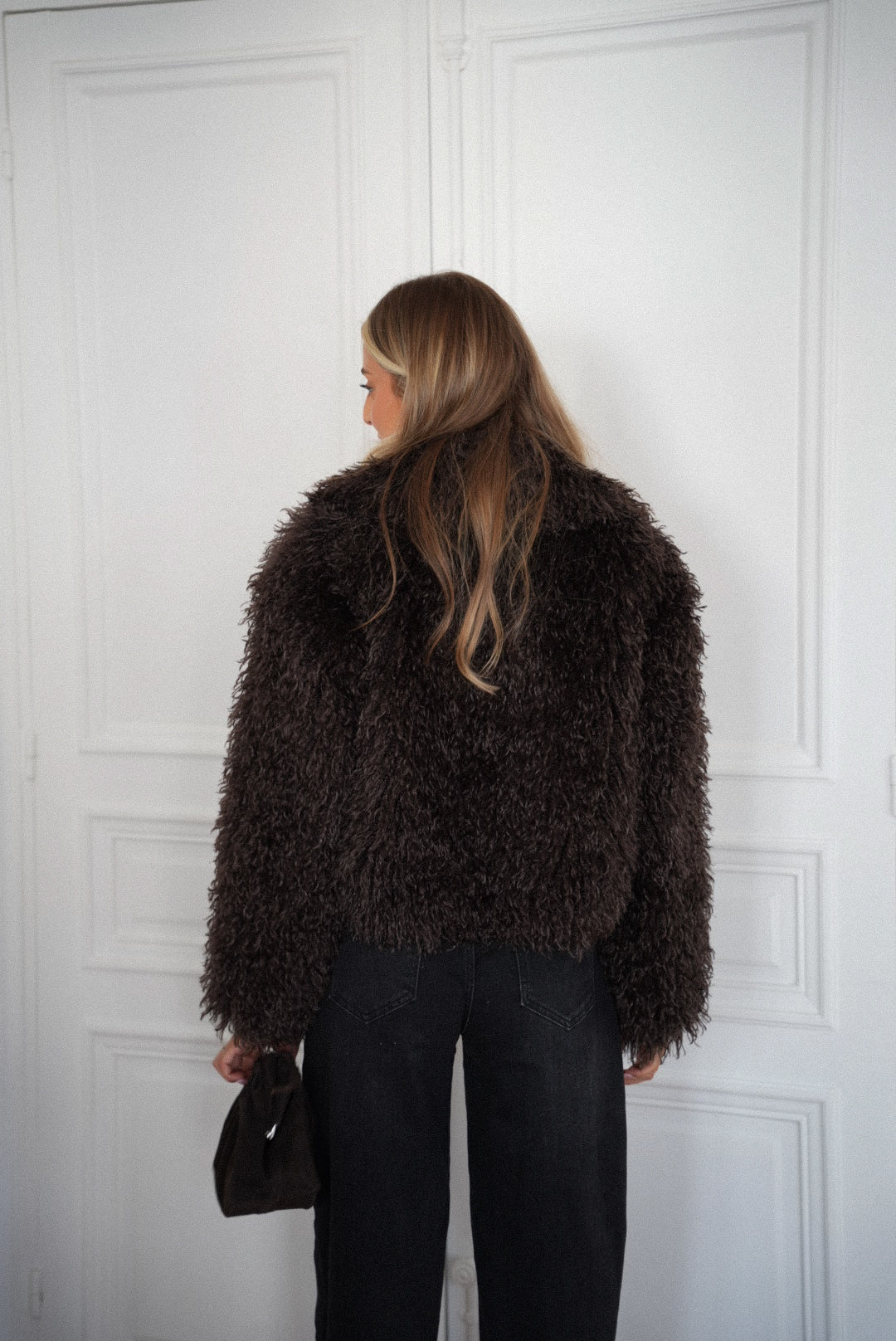 Soanne chocolat - Manteau fourrure