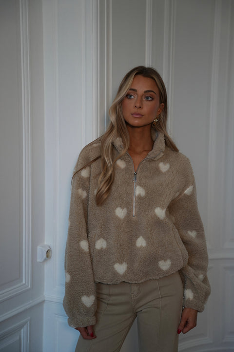 Valentin beige - Sweat polaire