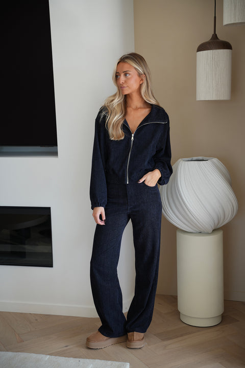 Nina bleue - Veste zippée