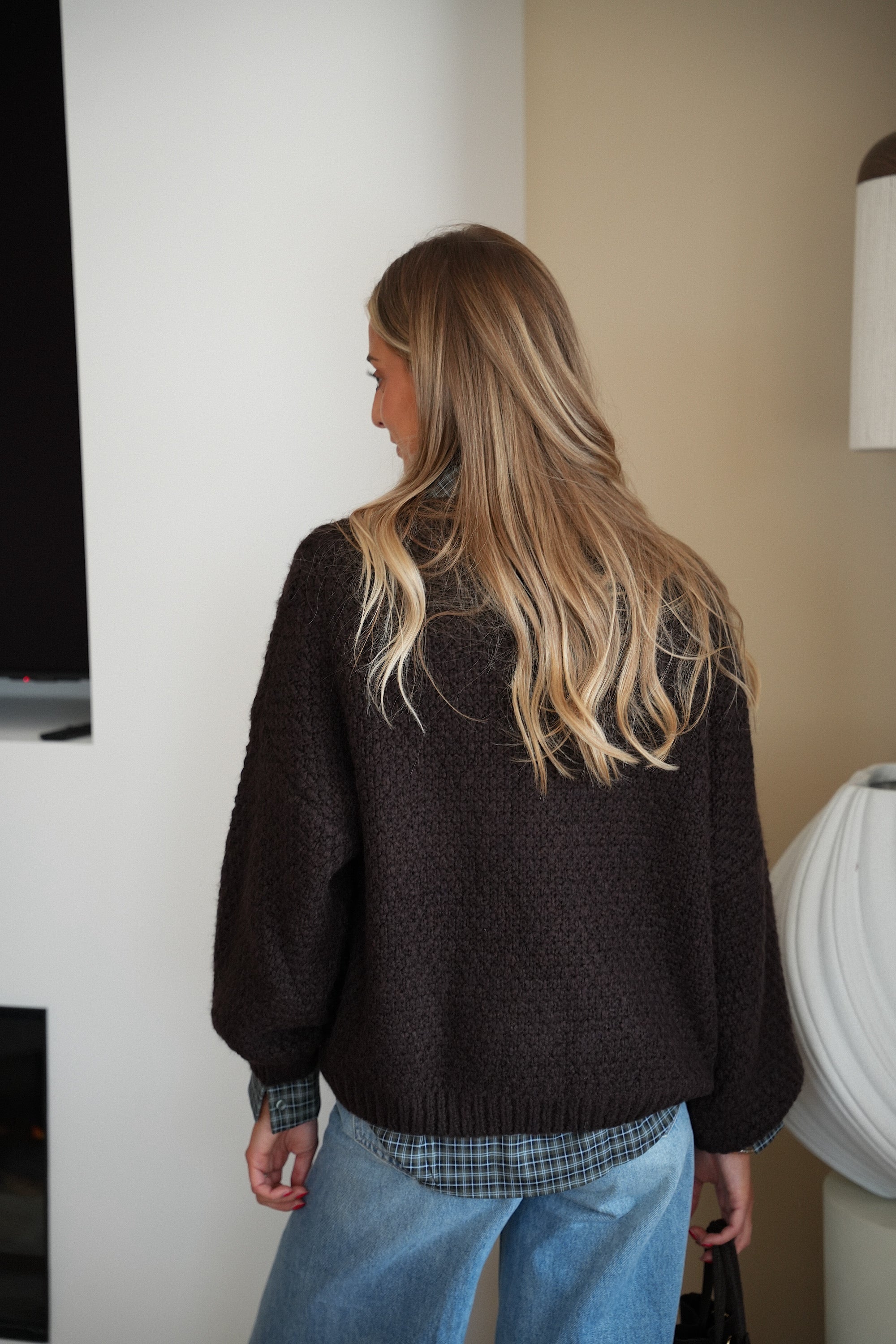 Santana chocolat - Pull torsadé