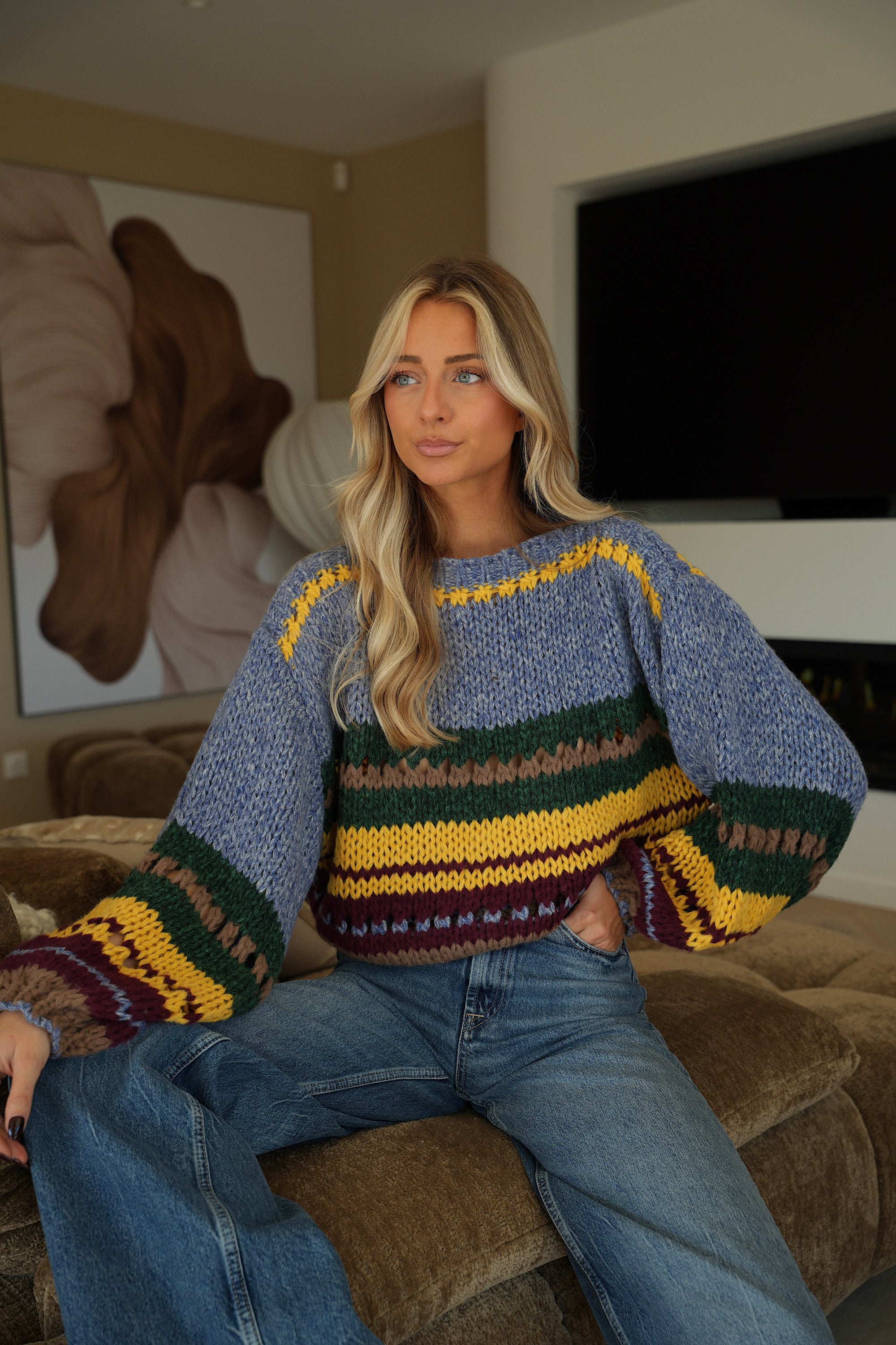 Belly coloré - Pull en maille