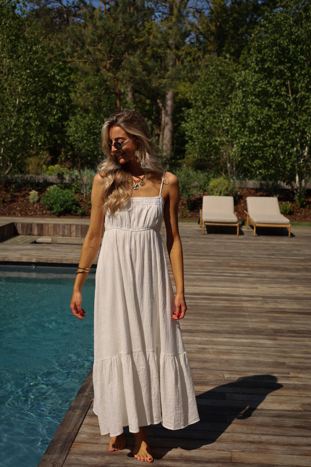 Ana blanche - Robe gaze de coton