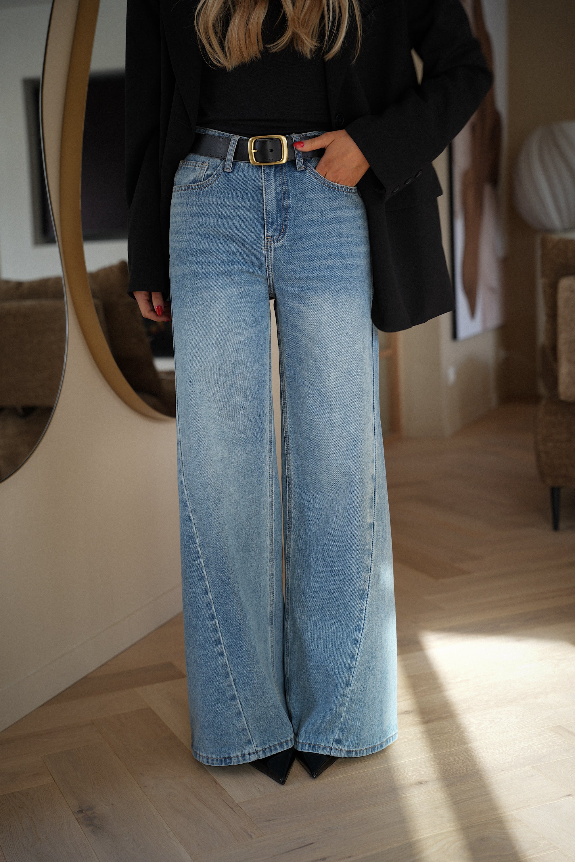 Josh bleu - Jean évasé