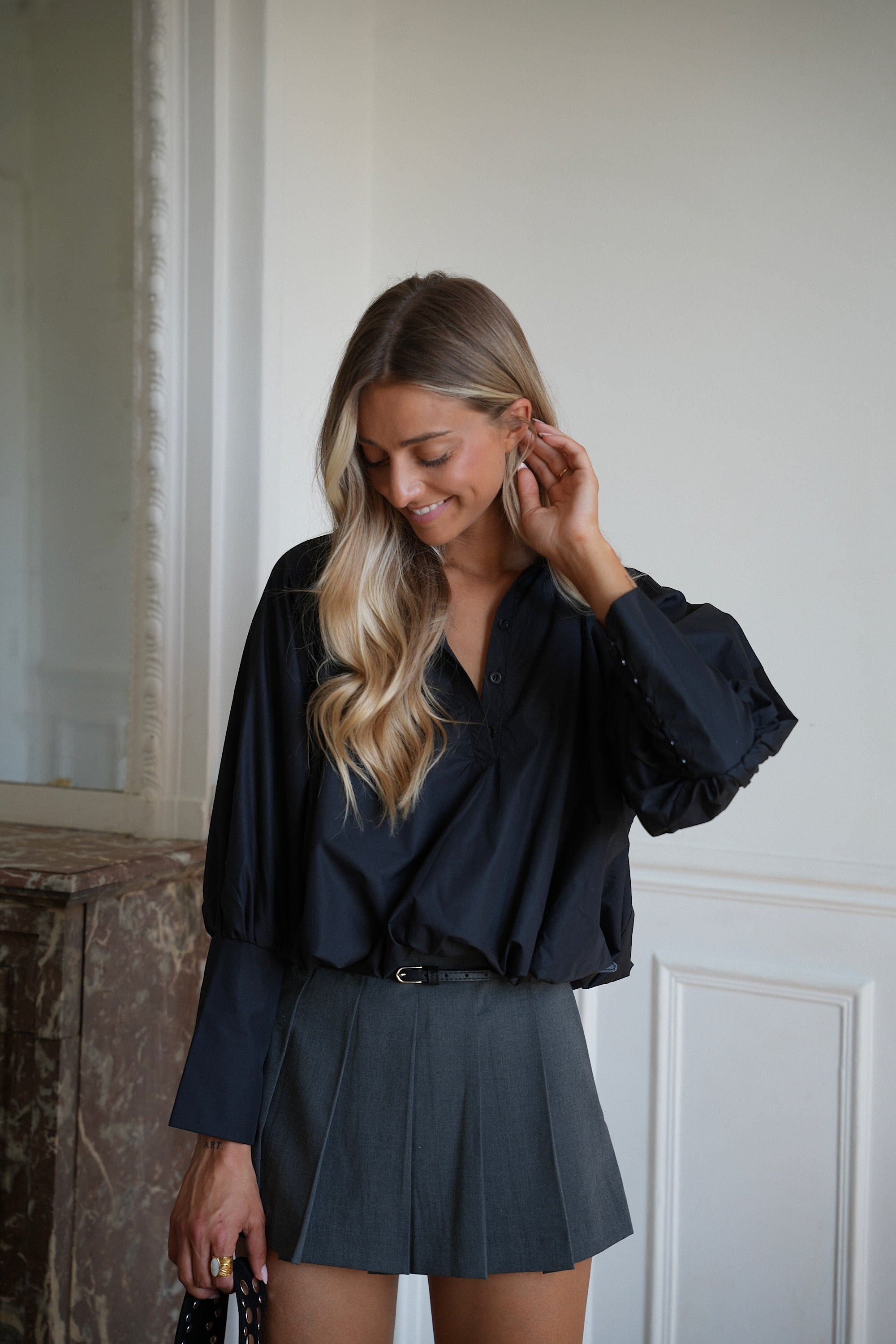 Alice noire - Blouse ballon