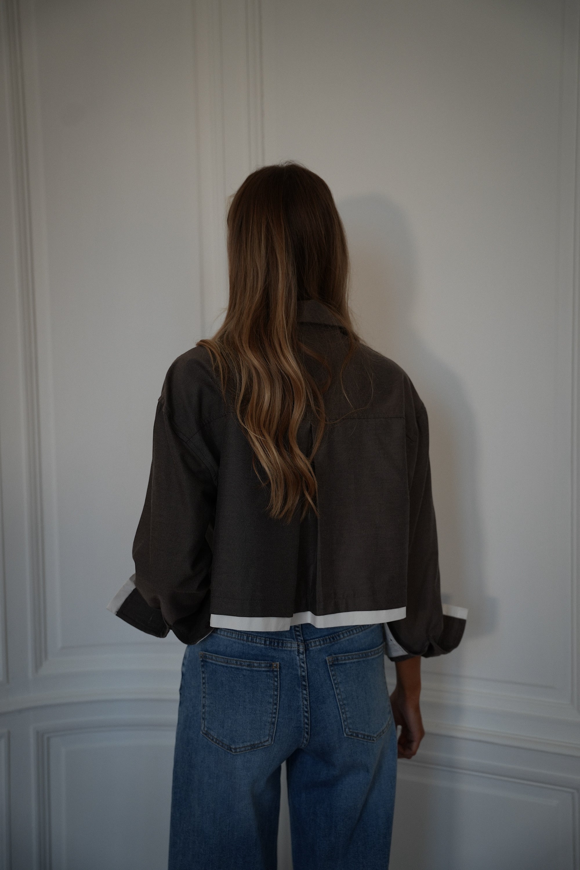 Valencia taupe - Chemise crop