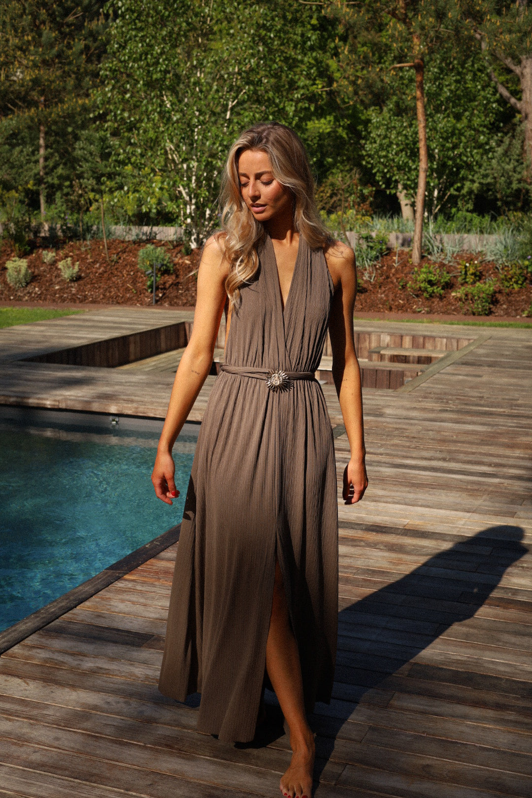 Adell taupe - Robe longue