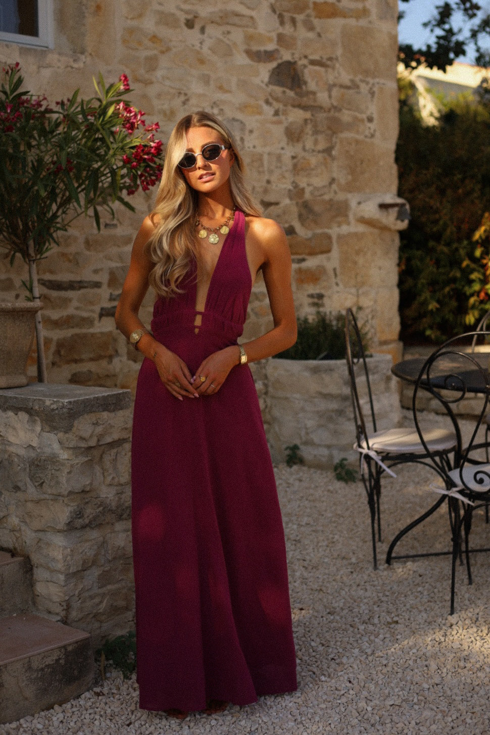 Iris prune - Robe longue