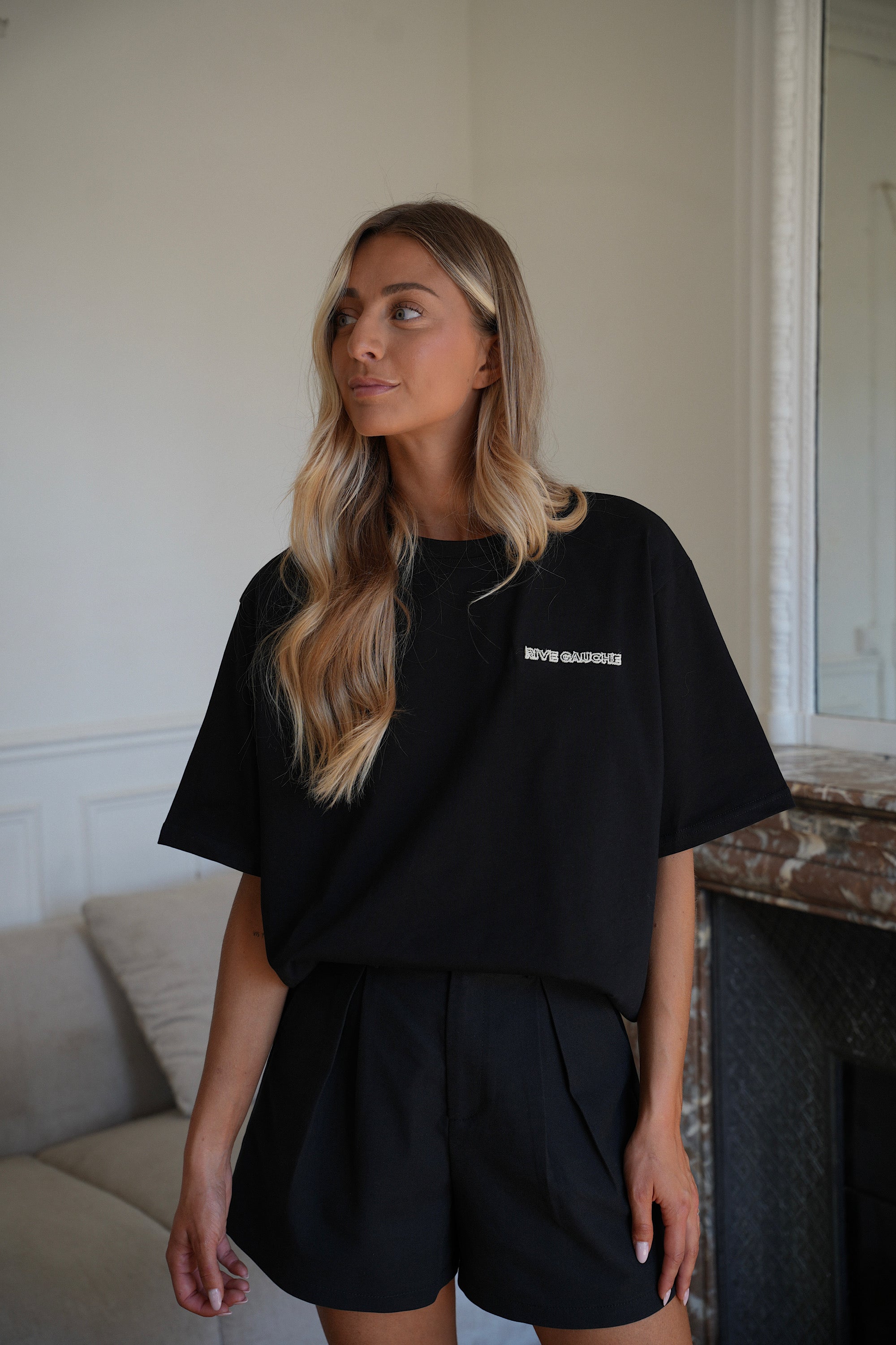 Orna noir - T-shirt brodé