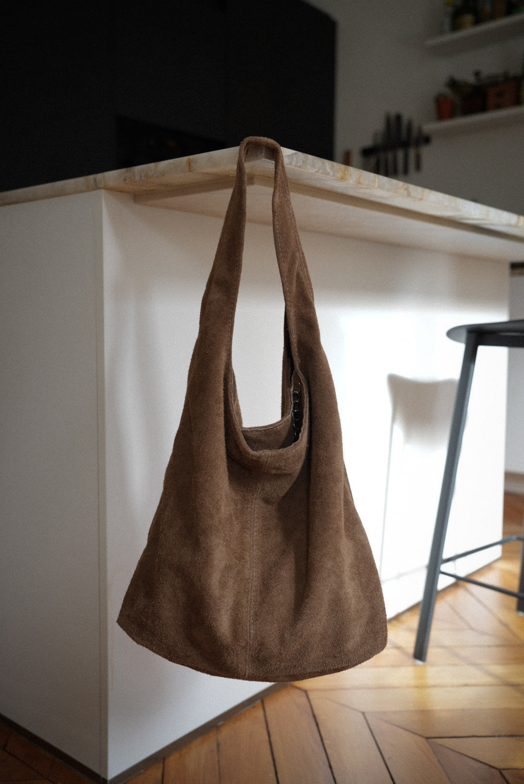 Lina taupe - Sac en cuir