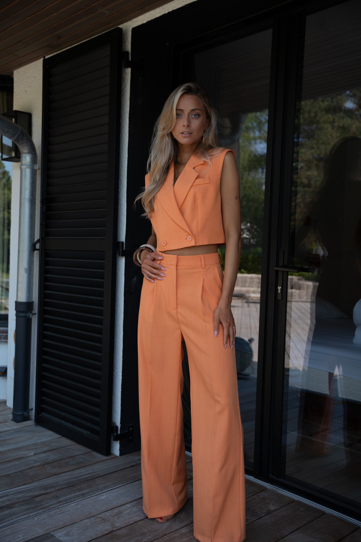 Zoé orange - Ensemble tailleur