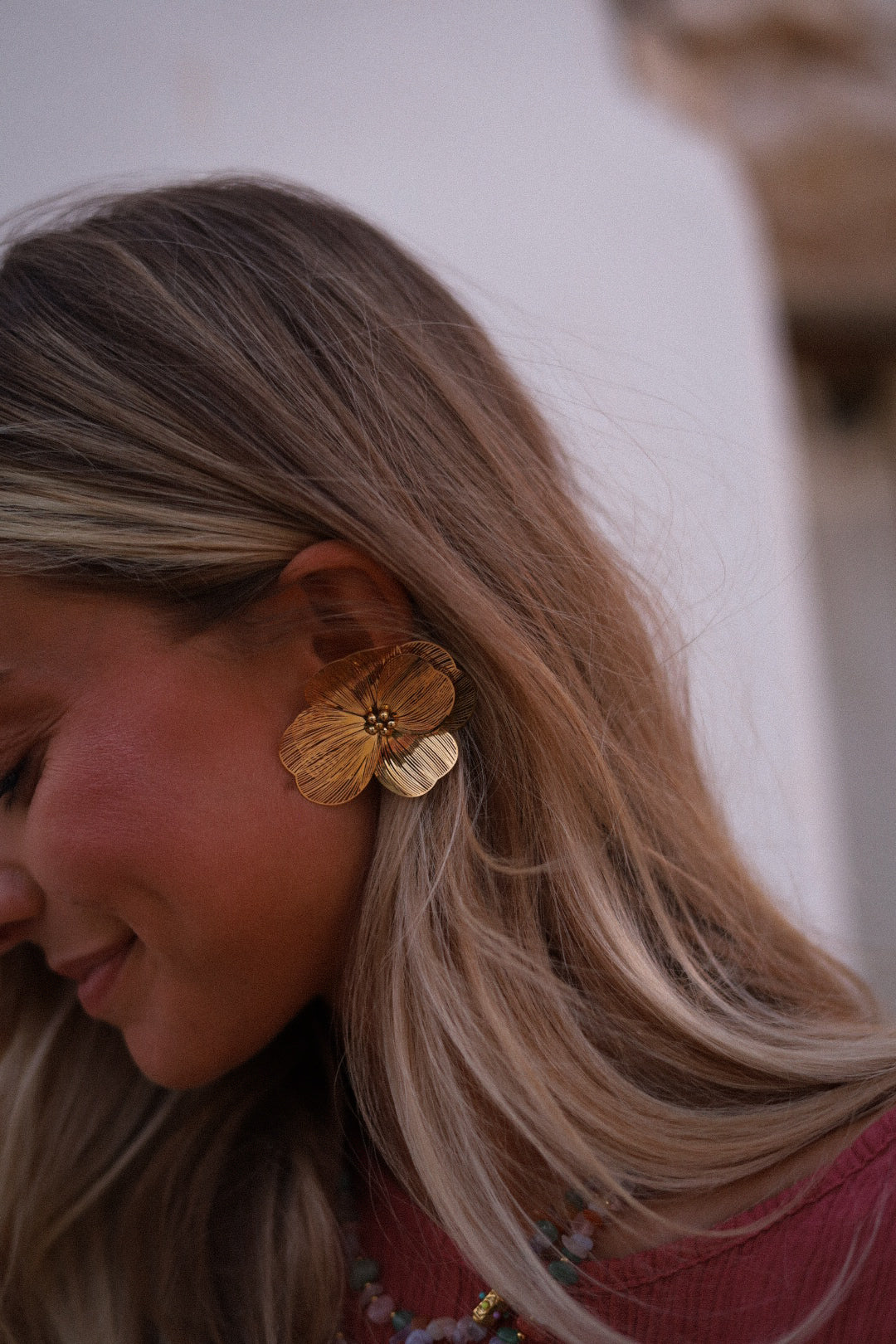 Célestine dorées - Boucles d’oreilles acier
