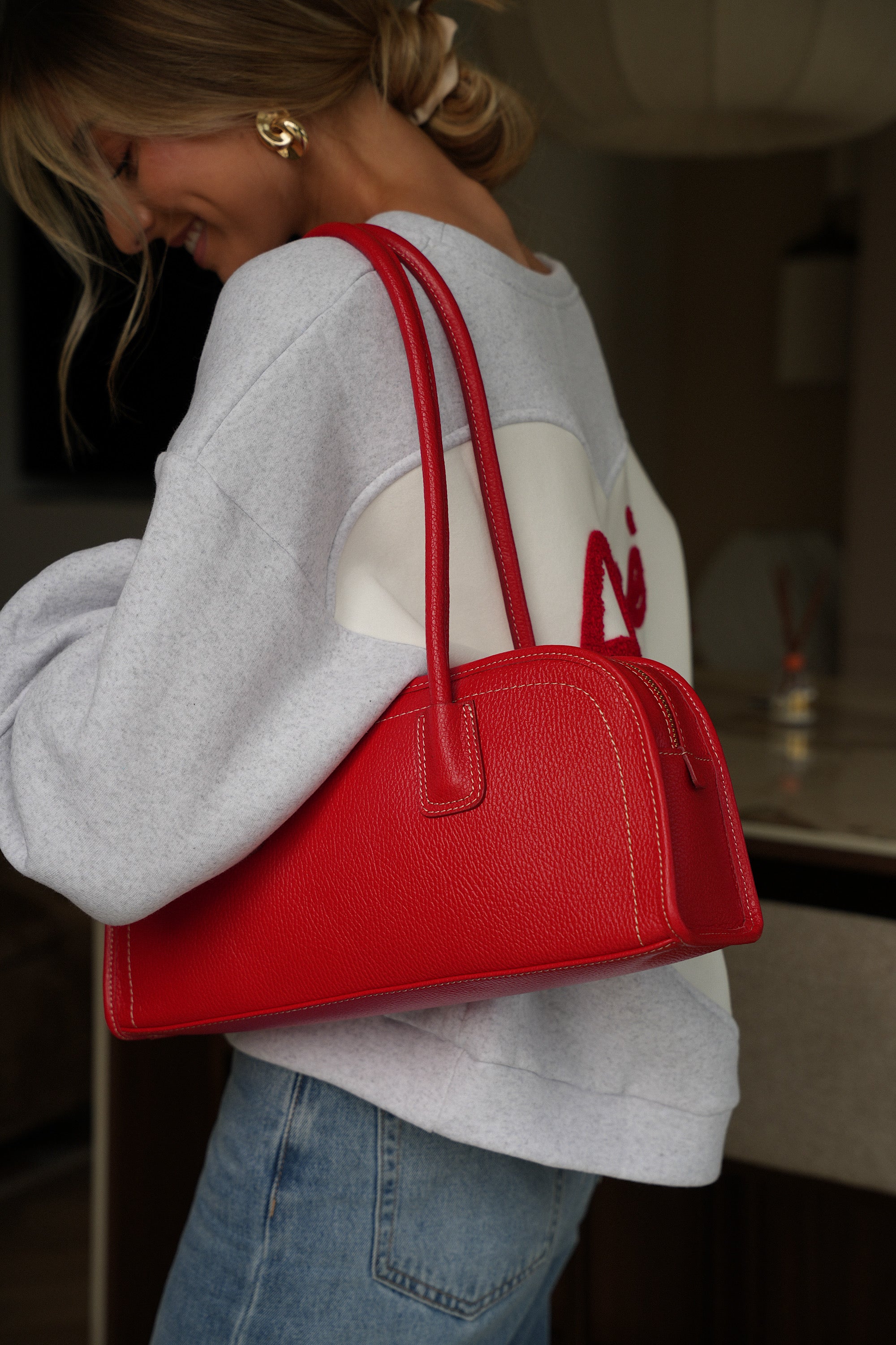 Nella rouge - Sac en cuir