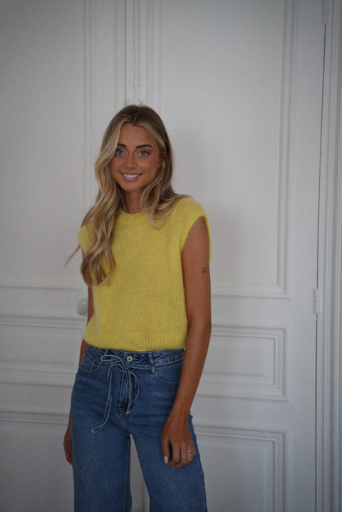 Polino jaune - Pull sans manches