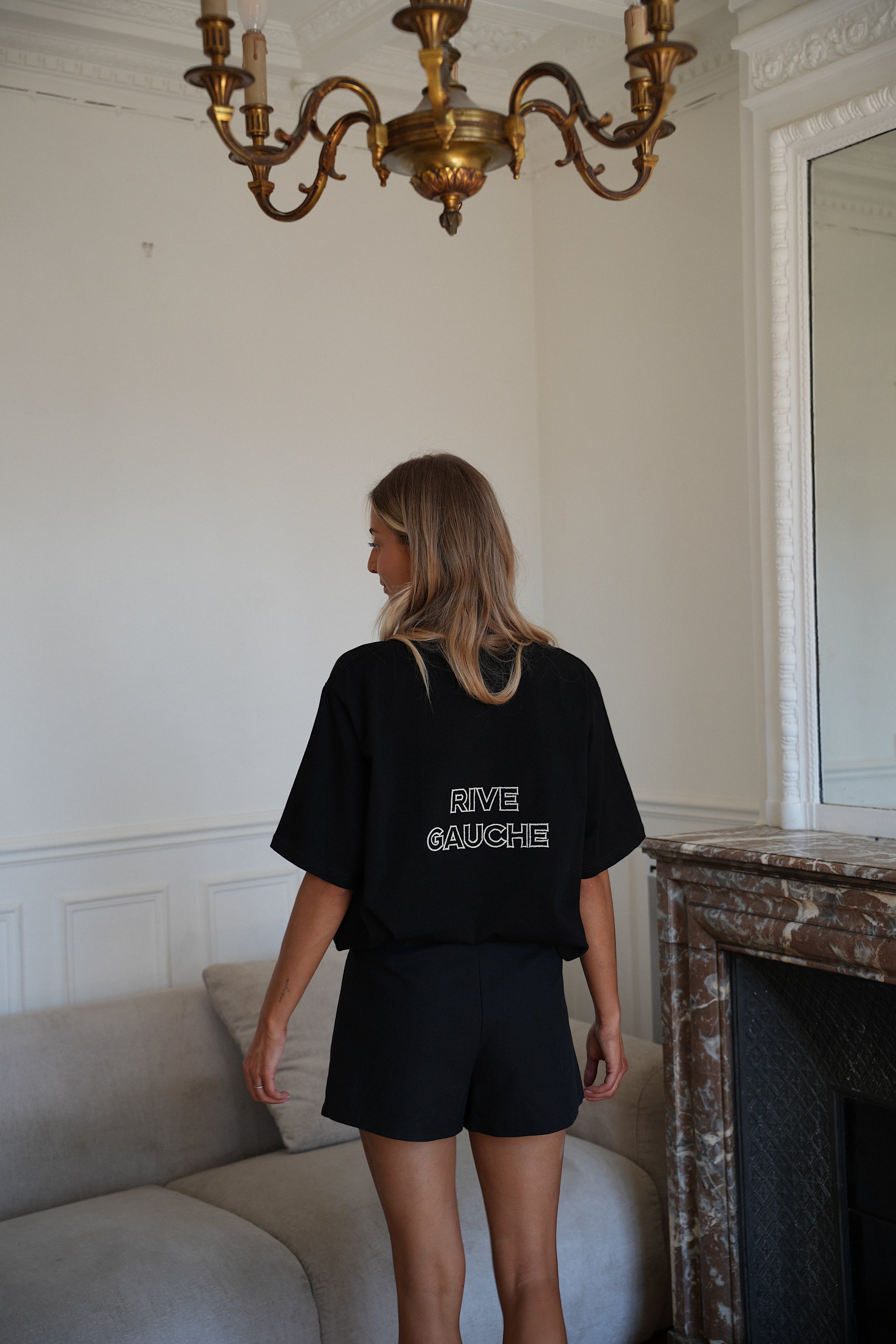 Orna noir - T-shirt brodé