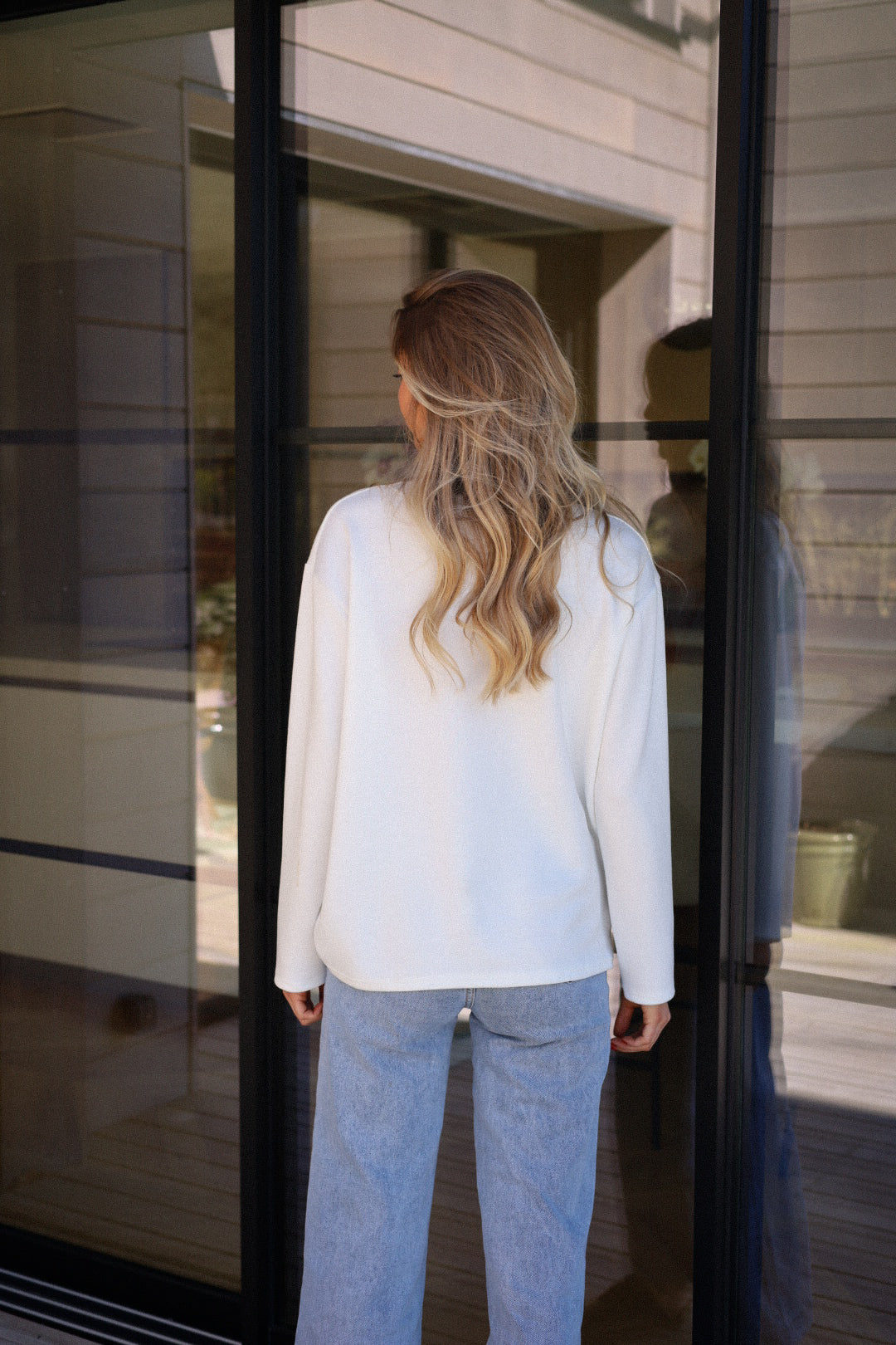 Zach blanc - Sweat-shirt bisou