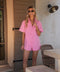 Justine rose - Combishort en jean