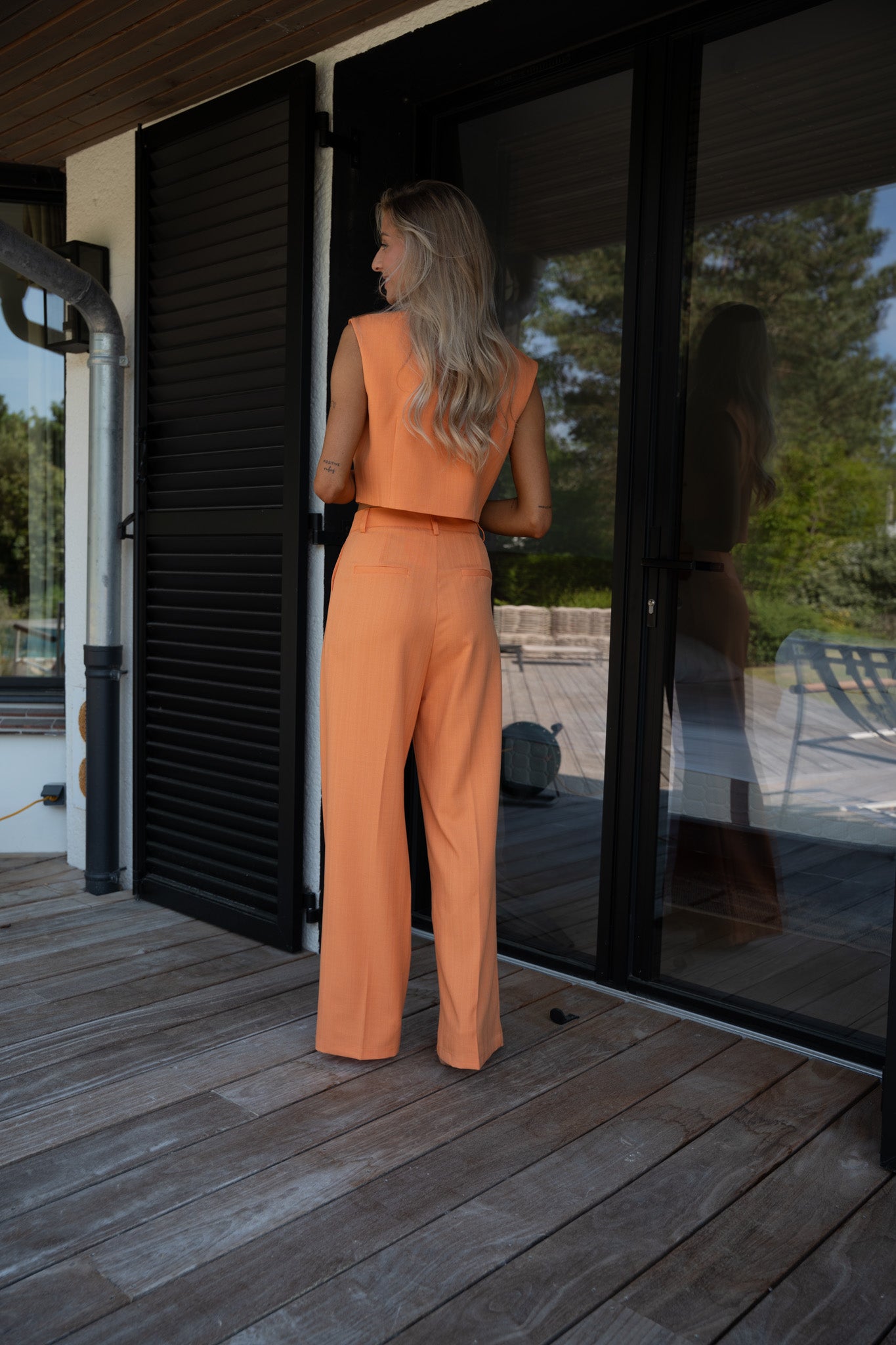 Zoé orange - Ensemble tailleur