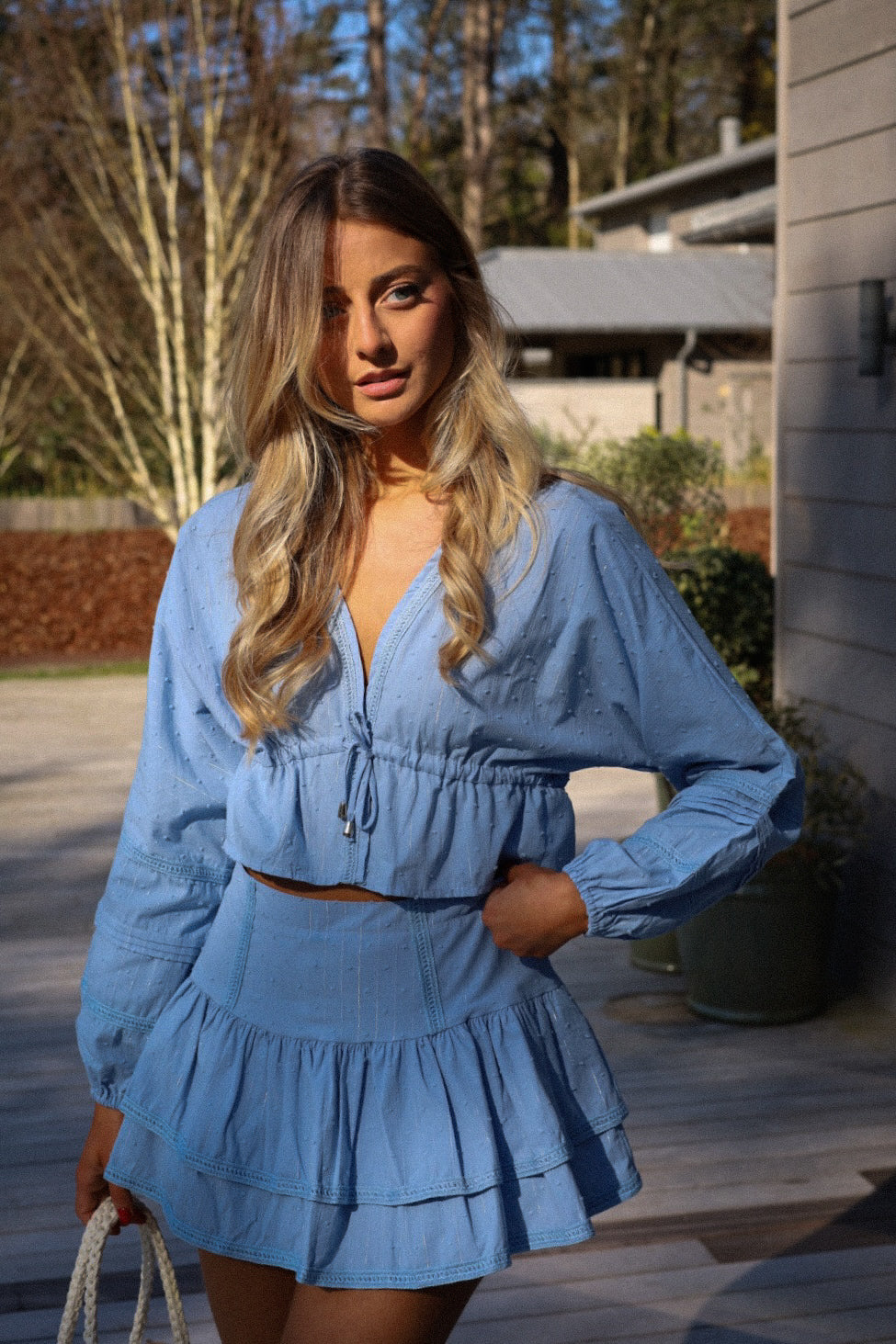 Gladys bleue - Jupe short