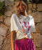 Coline blanc - T-shirt santiags