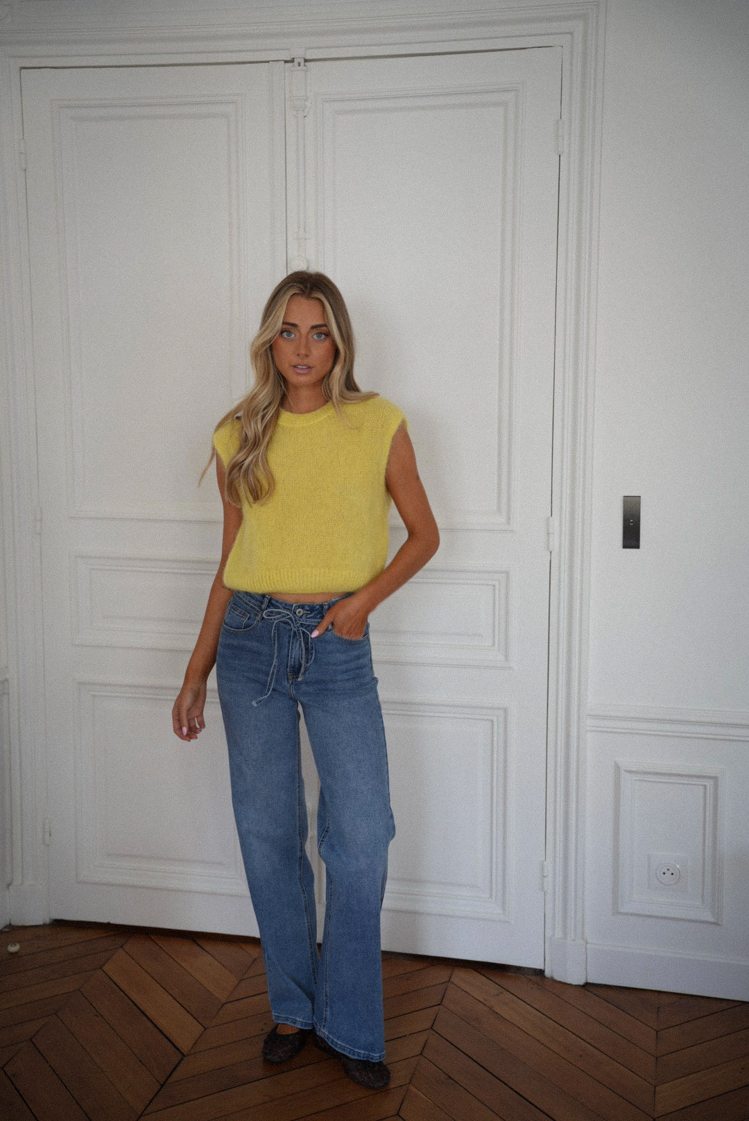 Polino jaune - Pull sans manches