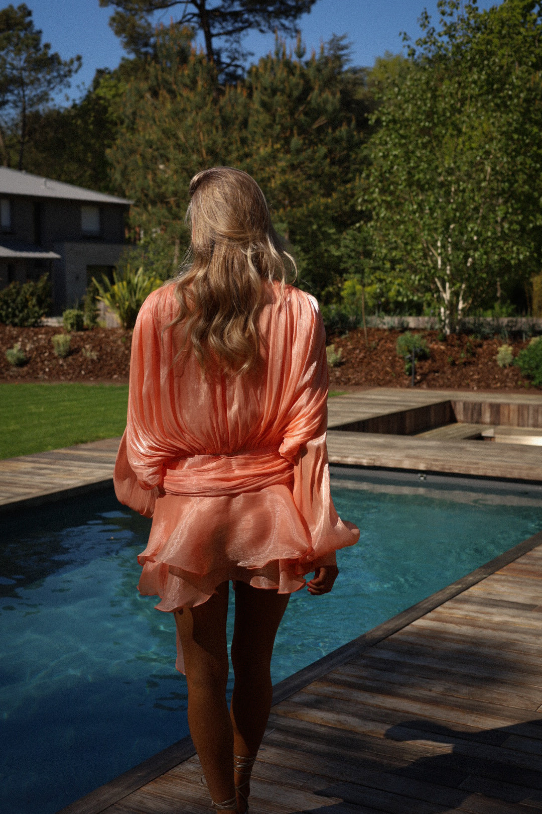 Katie orange - Robe fluide