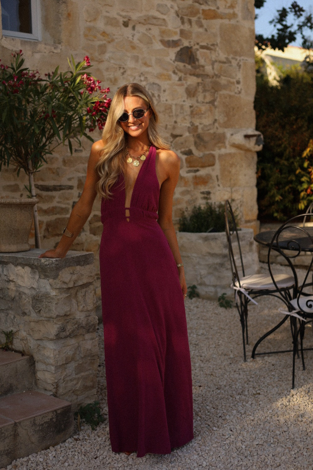 Iris prune - Robe longue