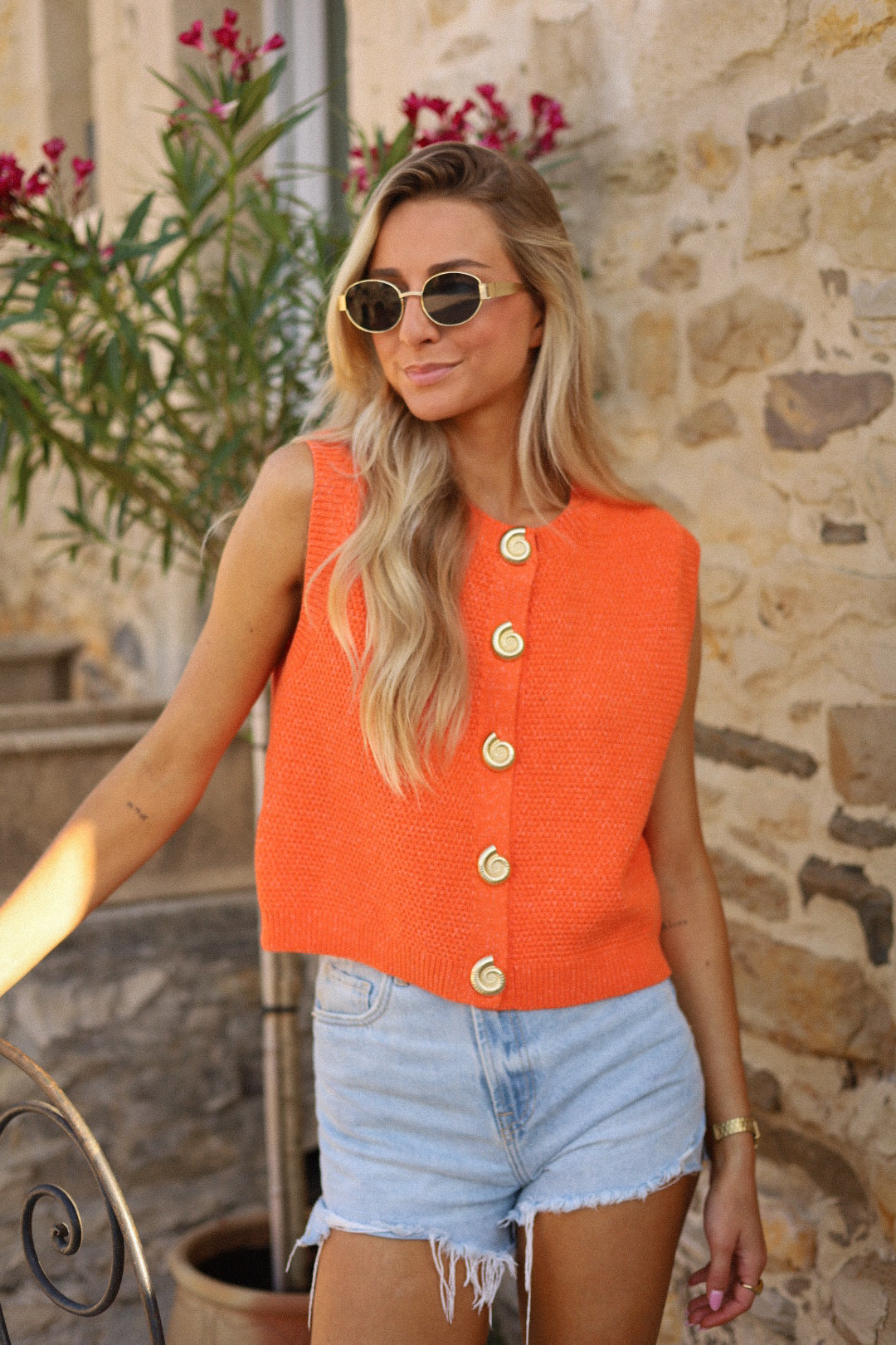 Anays orange - Gilet sans manches