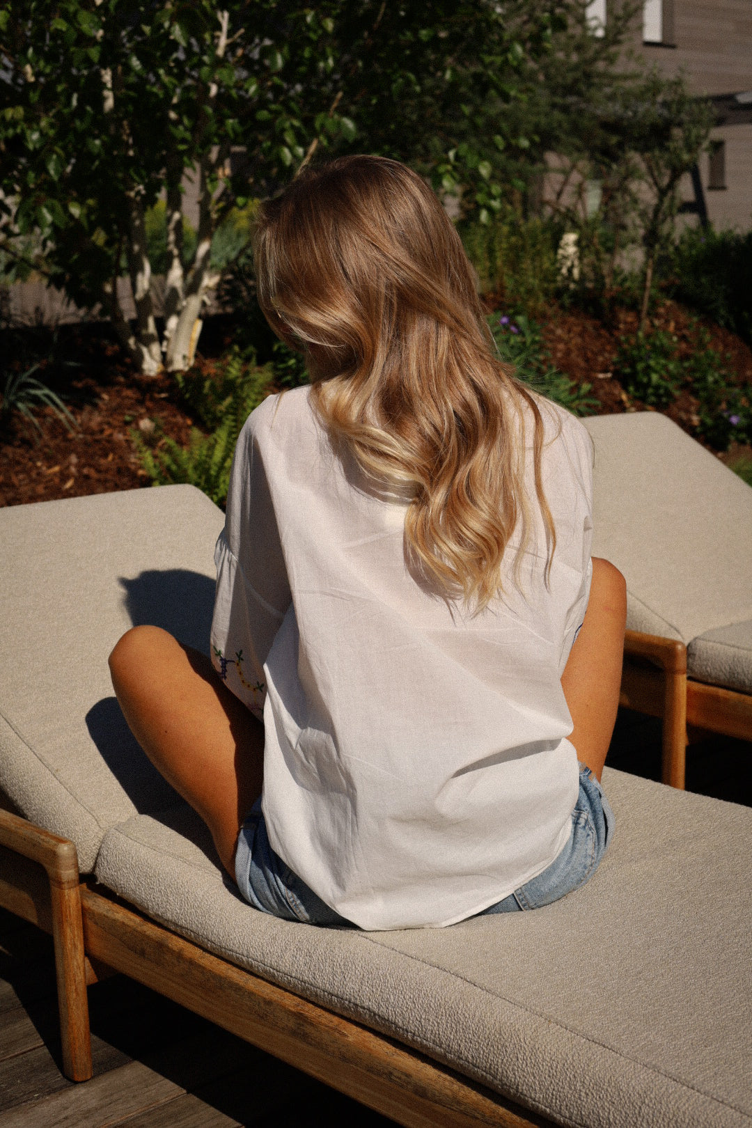 Malaga blanche - Blouse brodée