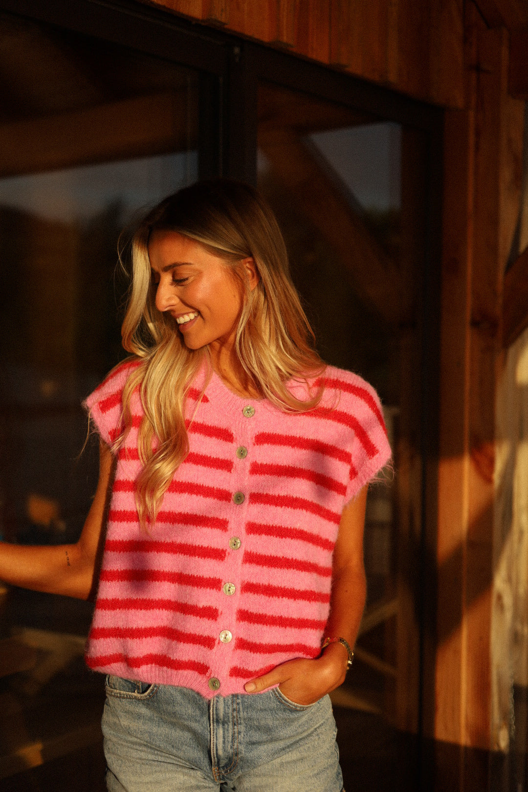 Julienne rose - Gilet sans manches