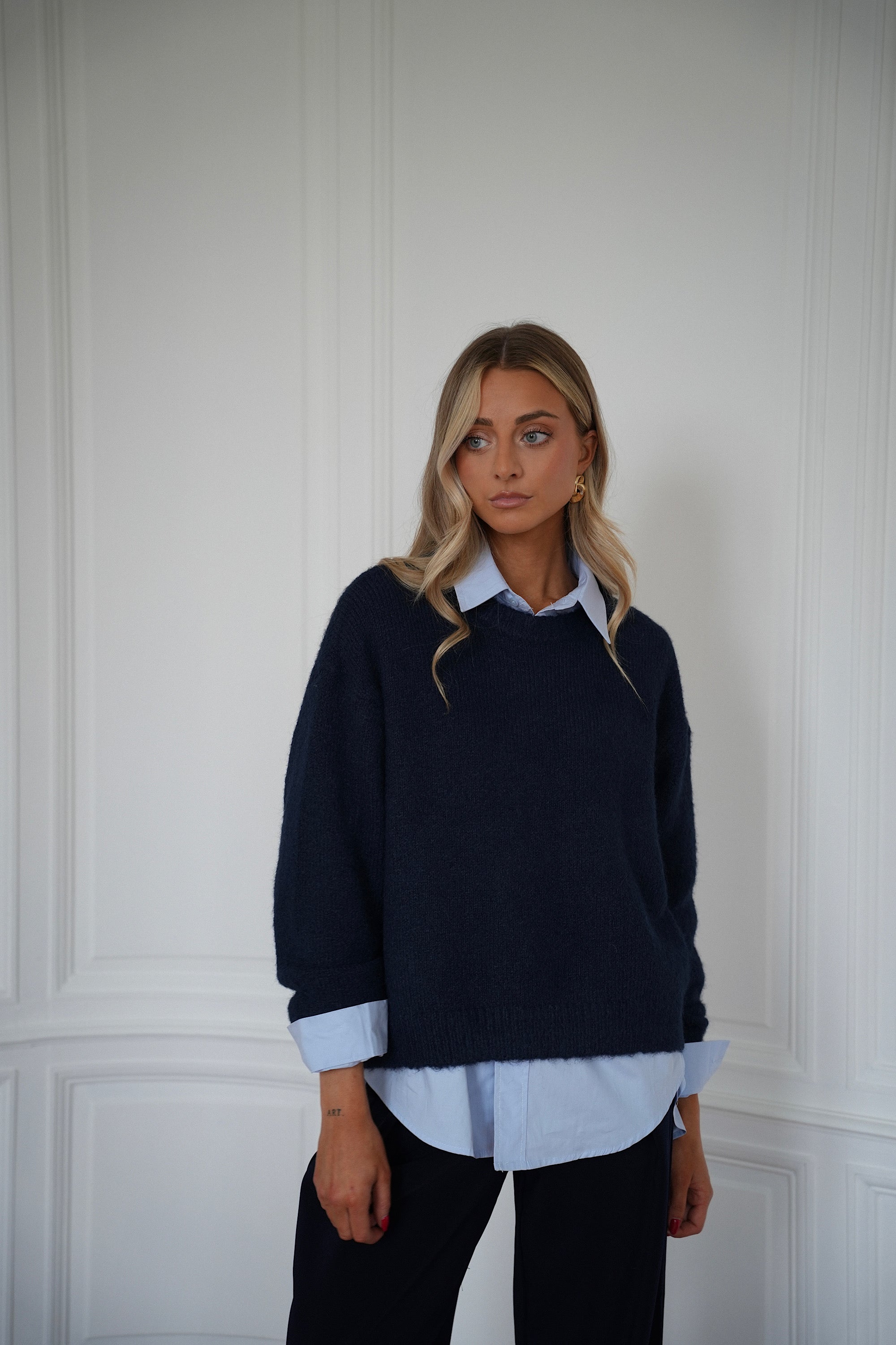 Leny marine - Pull doux