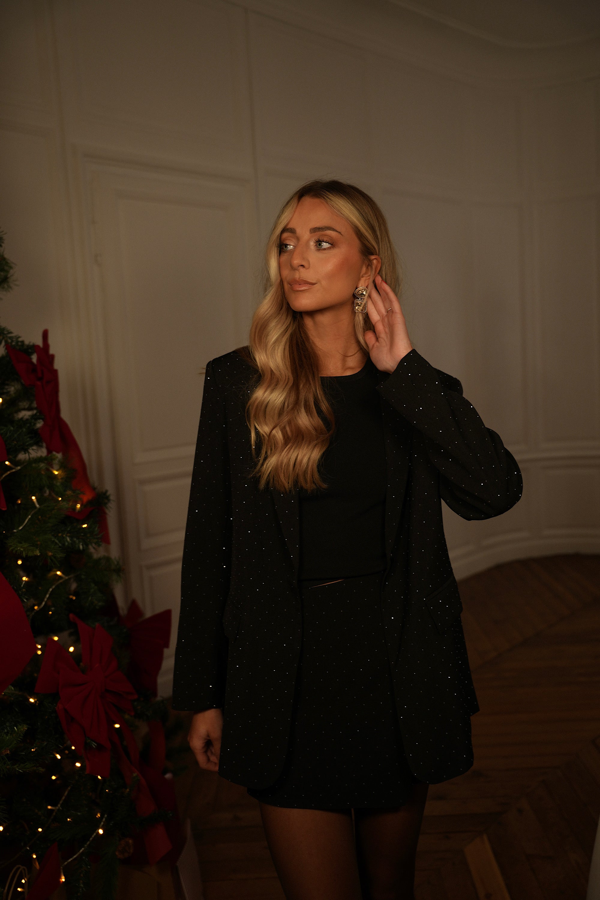 Pia noire - Blazer à strass