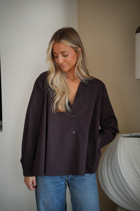 Orlanne prune - Chemise ample
