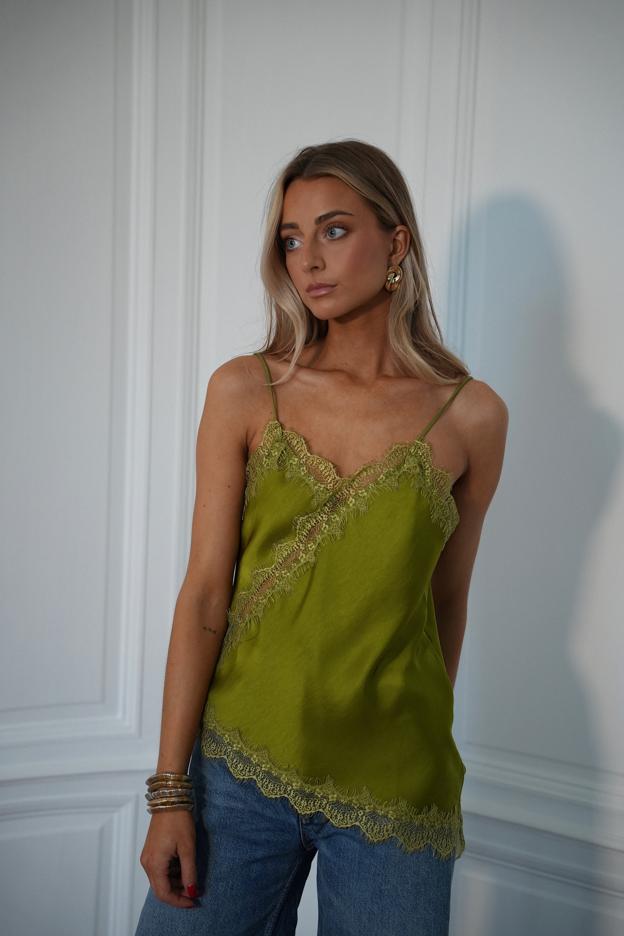 Lila vert - Top dentelle