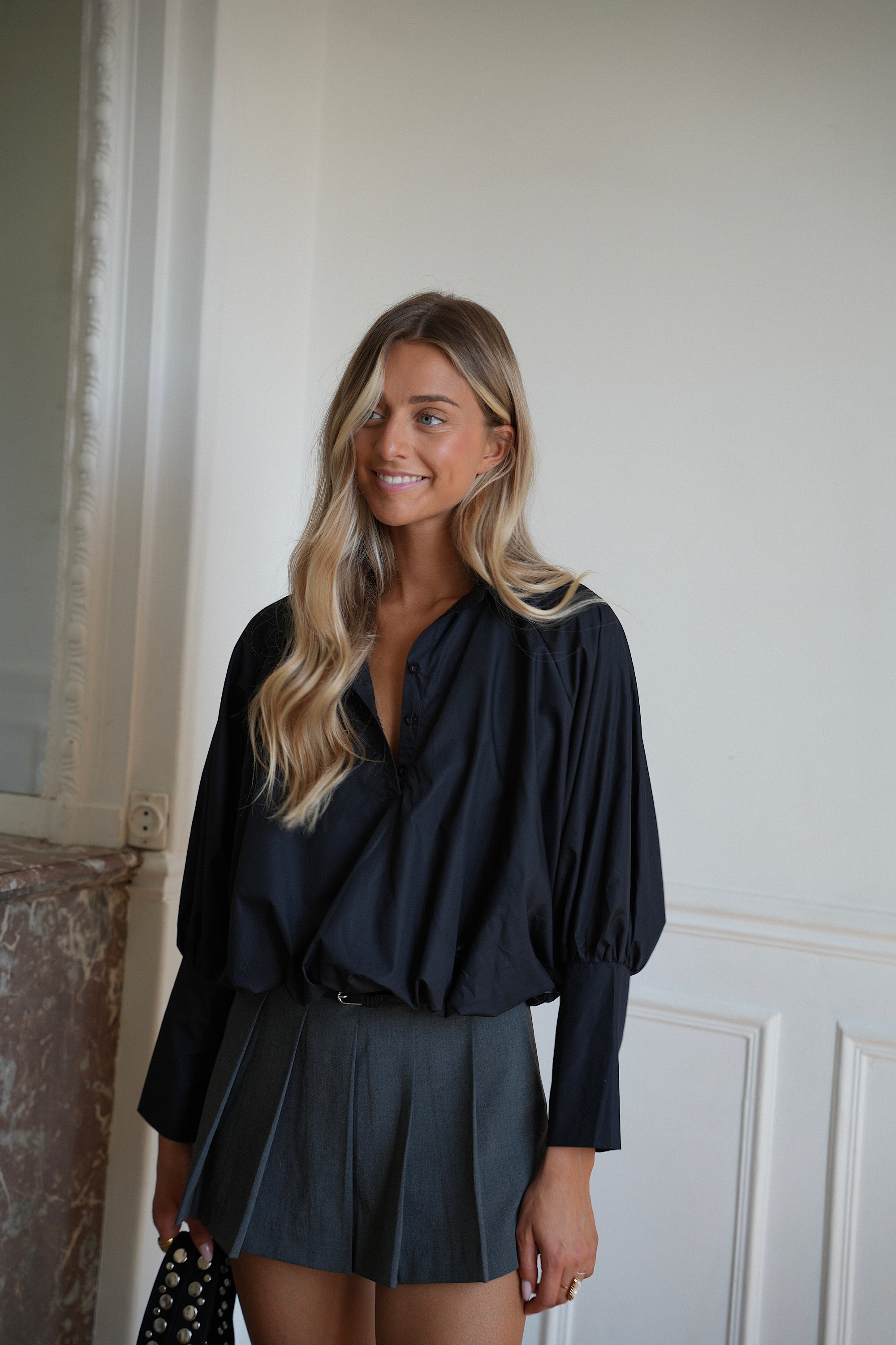 Alice noire - Blouse ballon