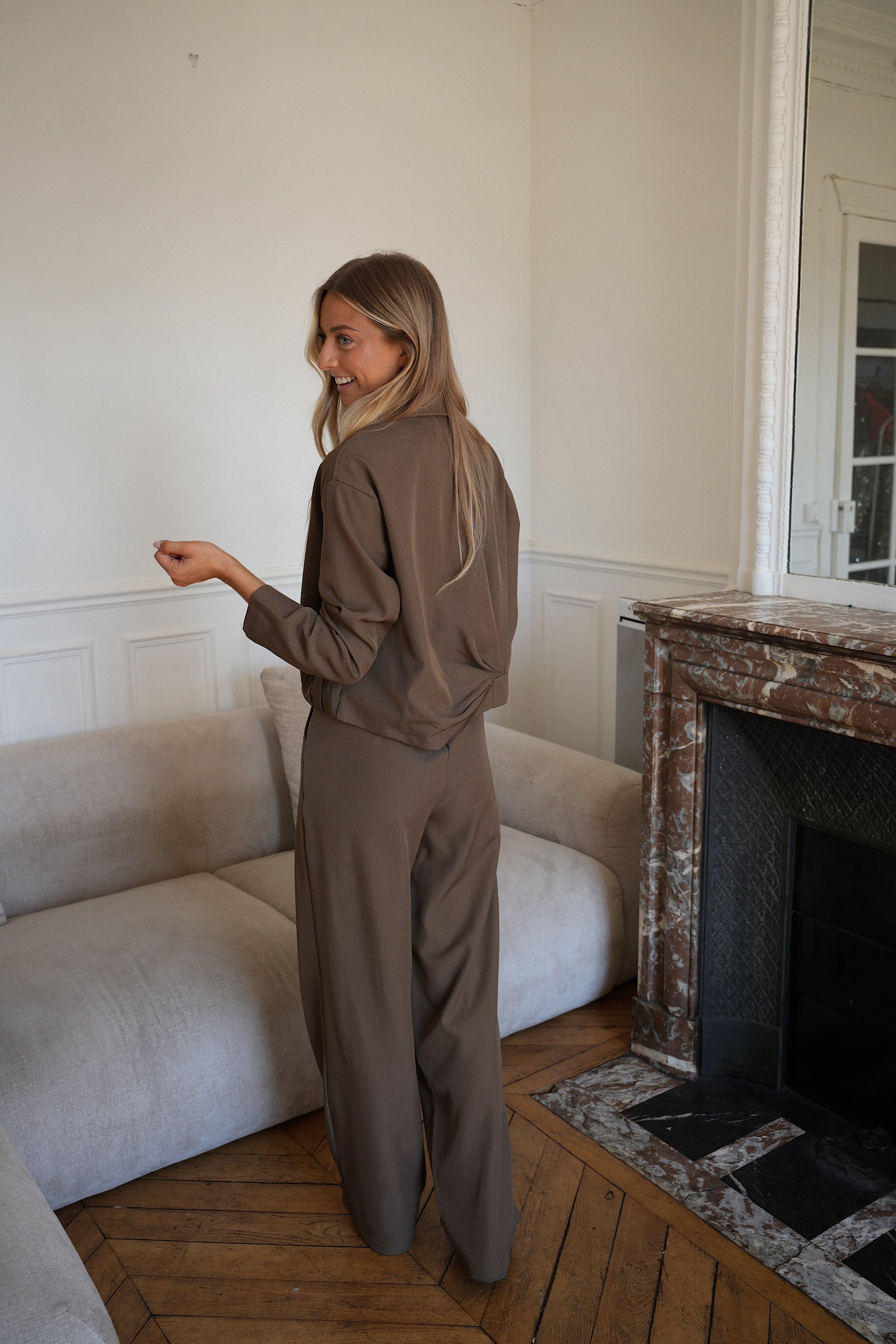 Rob taupe - Pantalon droit