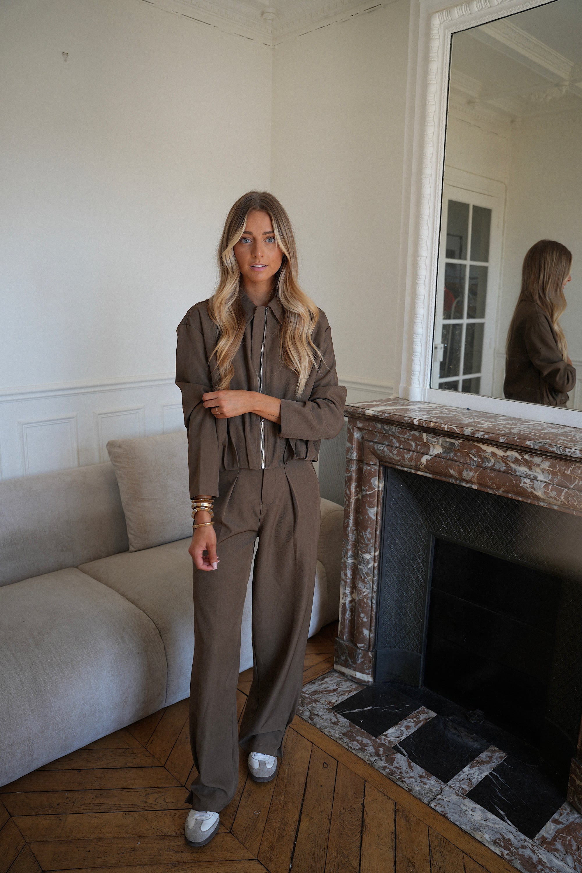 Rob taupe - Pantalon droit