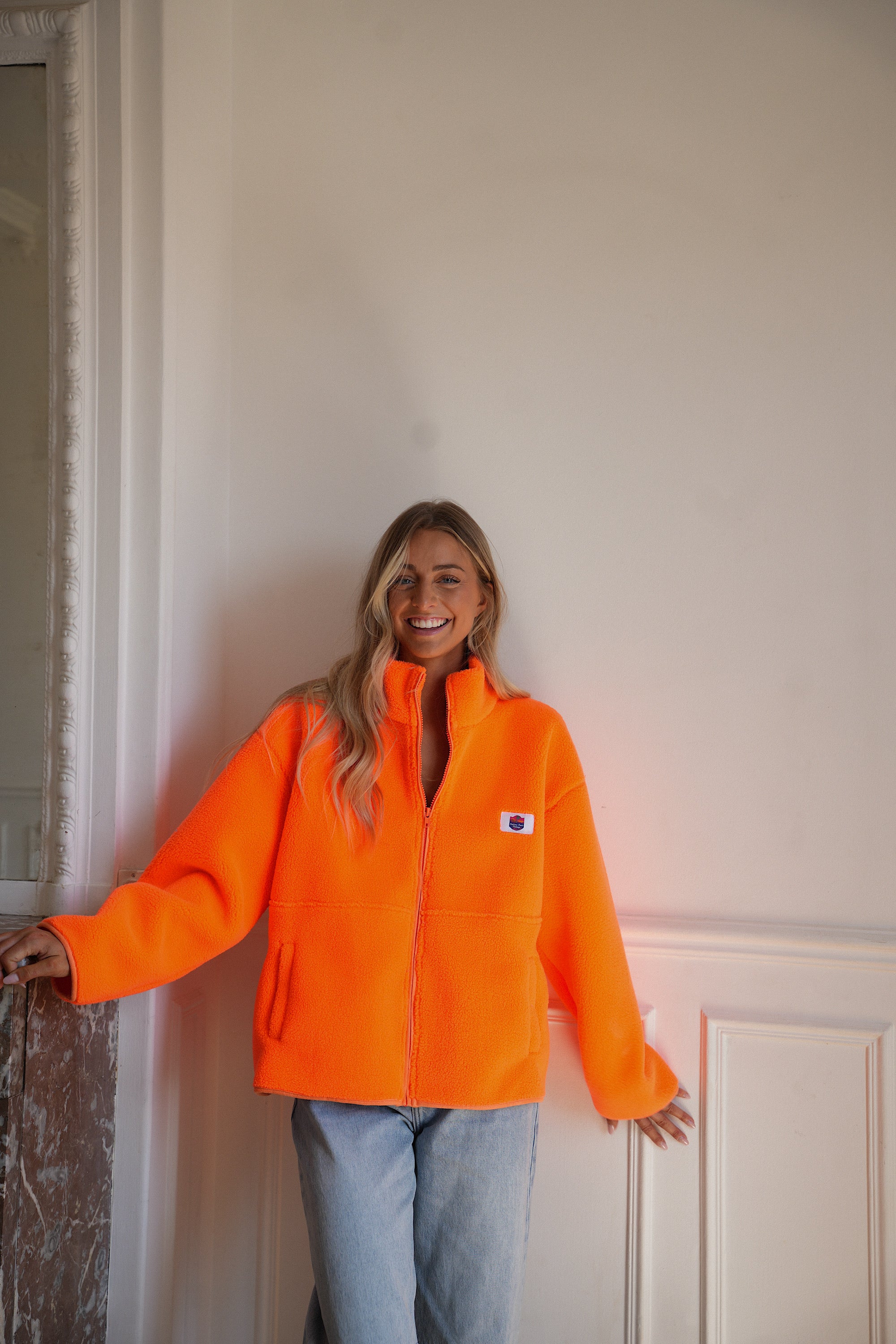 Olya orange - Veste polaire