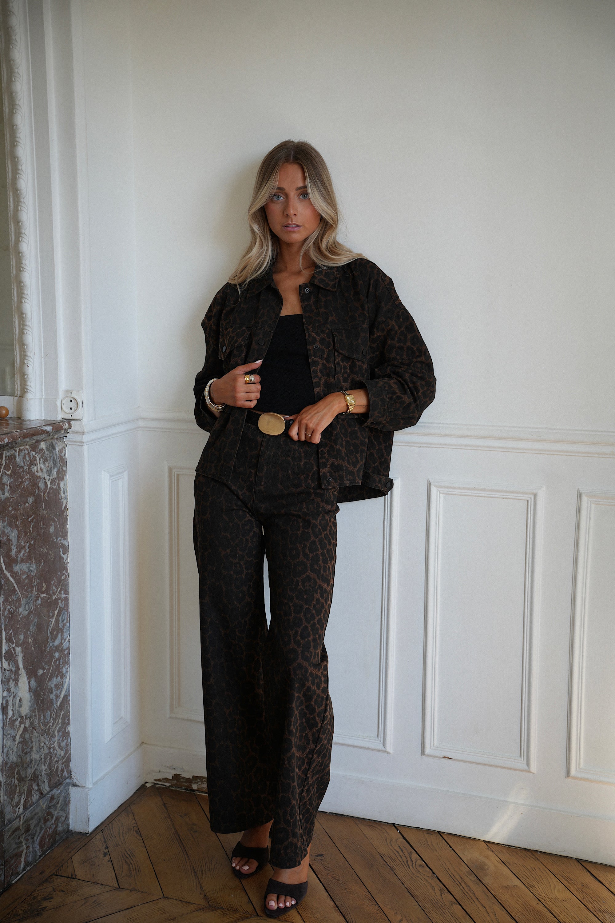 Garance léopard - Veste en jean