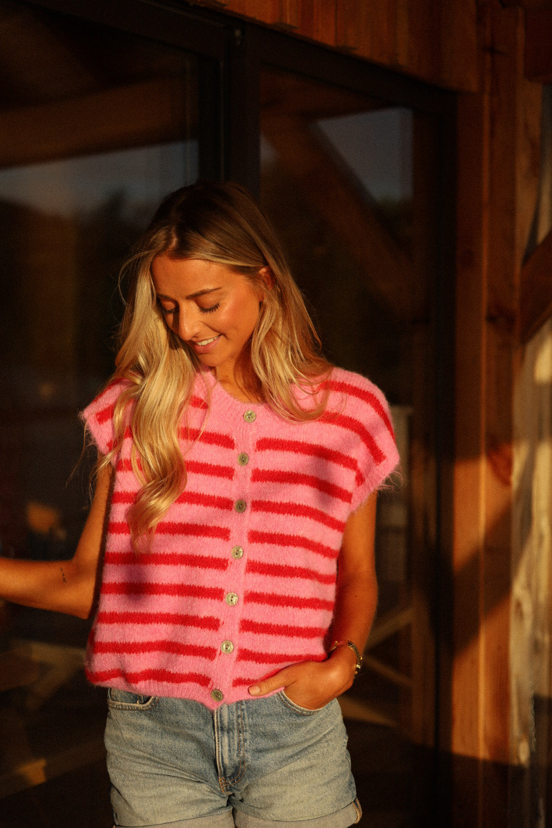 Julienne rose - Gilet sans manches