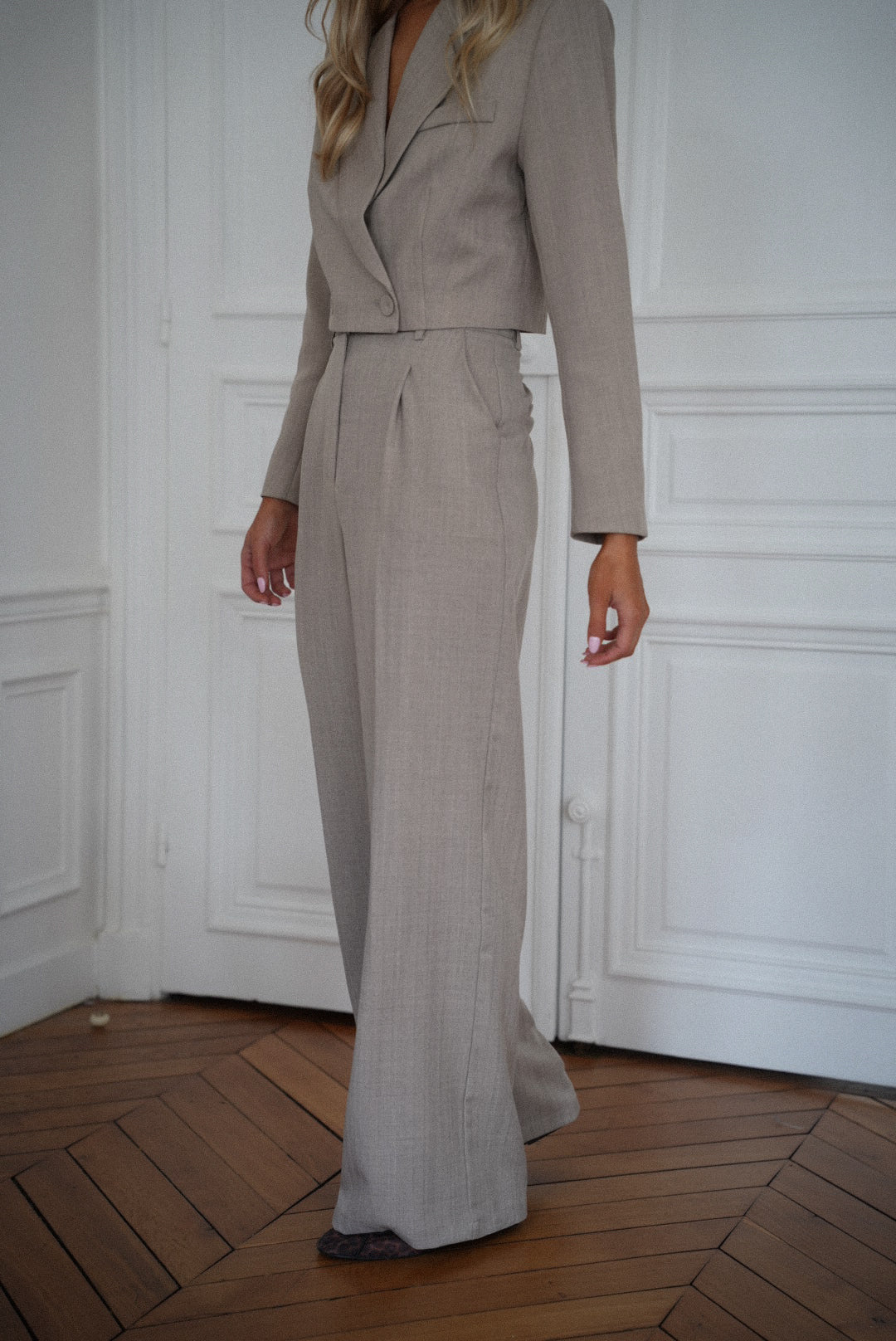 Roza beige - Pantalon droit
