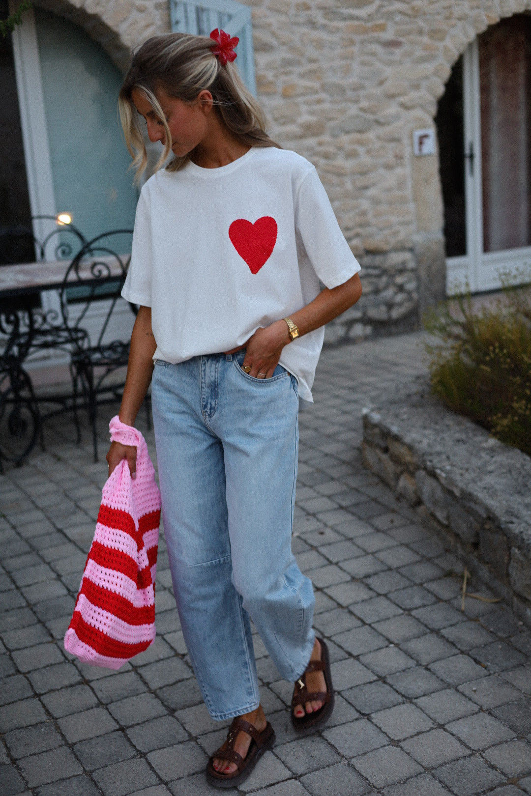 Achille blanc - T-shirt imprimé