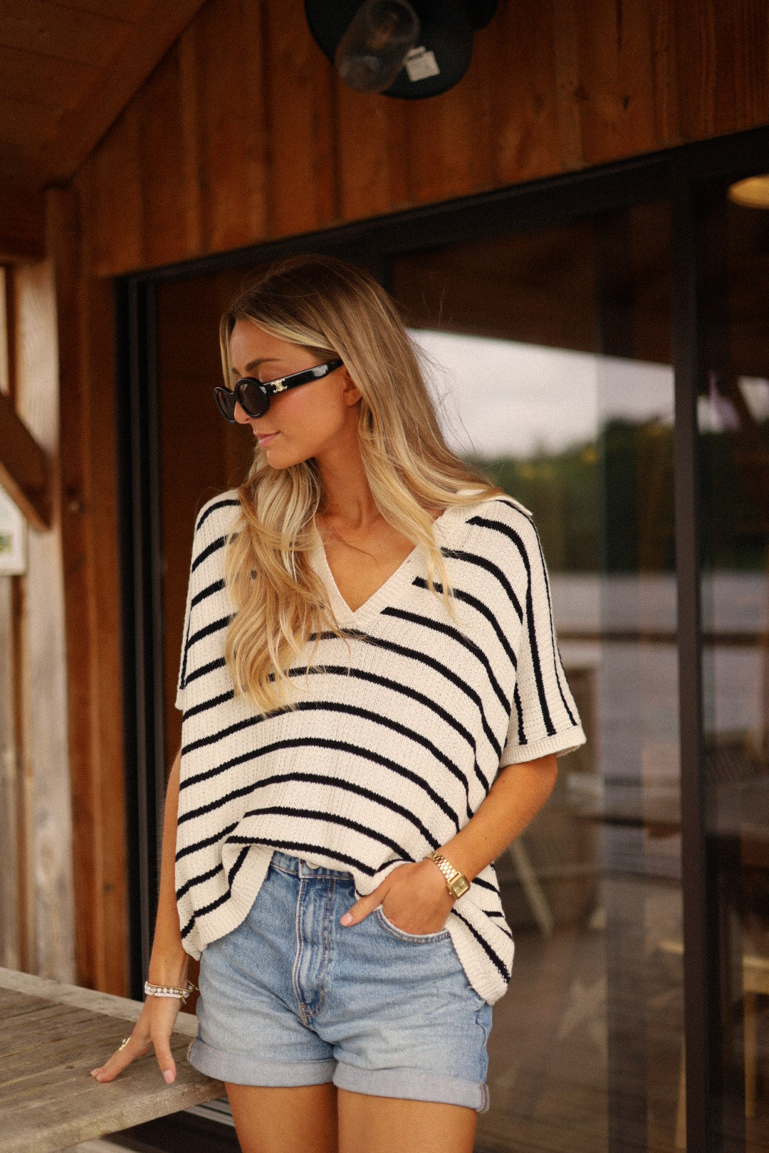 Joulia rayé - Blouse maille