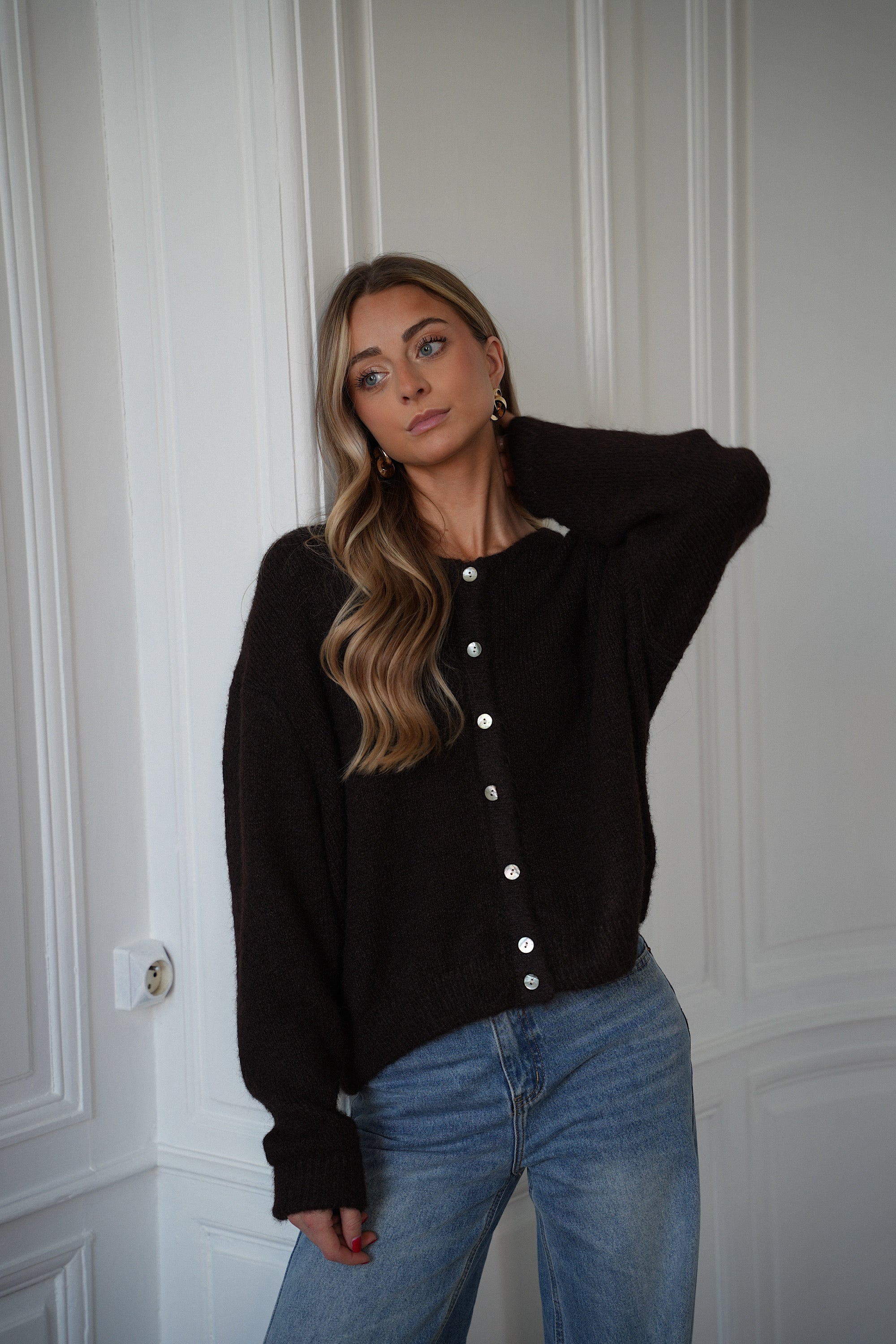 Catrina chocolat - Gilet ample