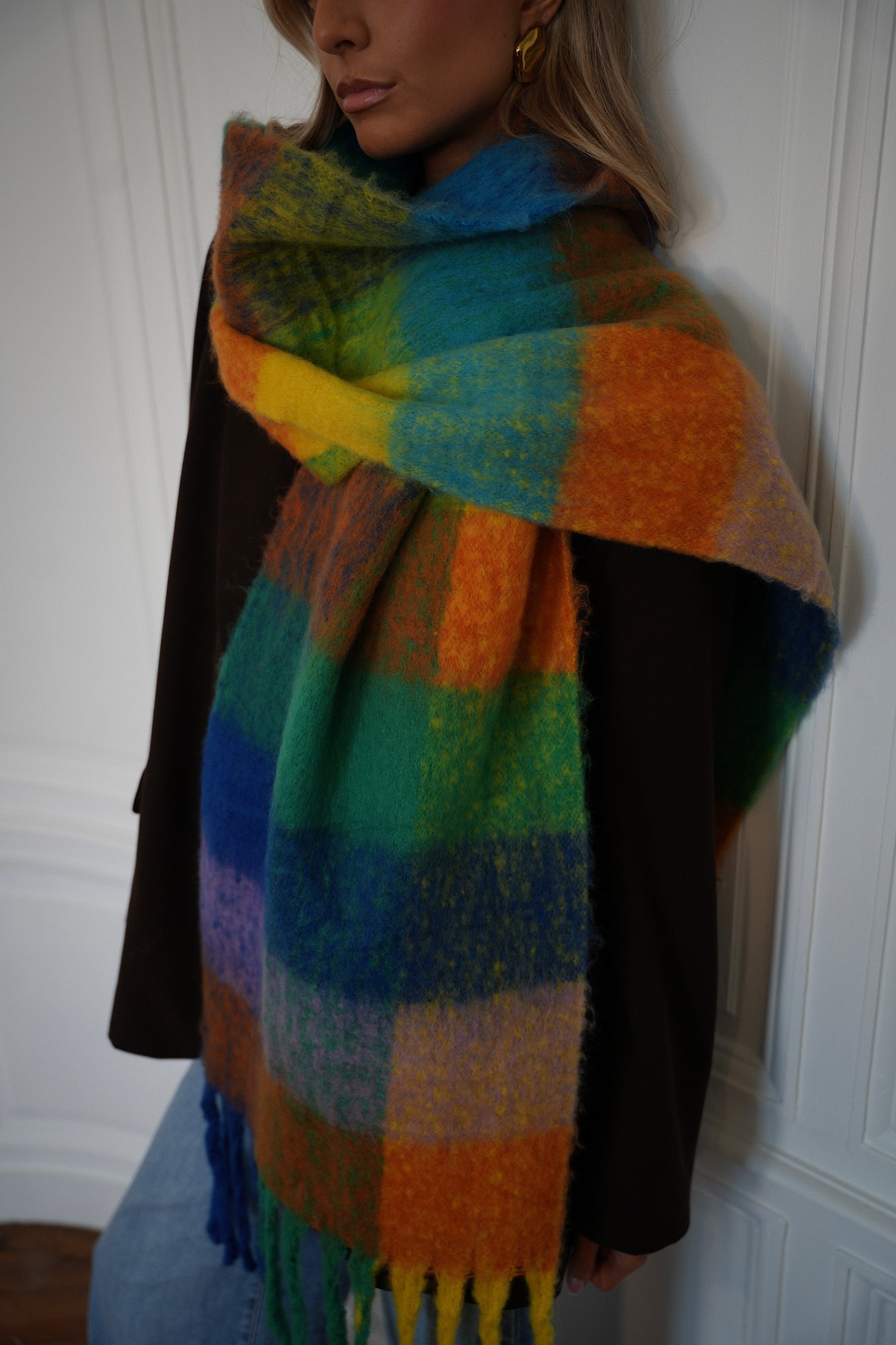 Come colorée - Écharpe oversize