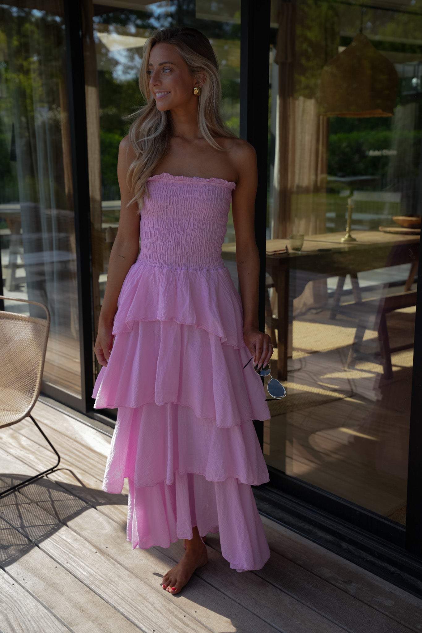 Olga rose - Robe longue