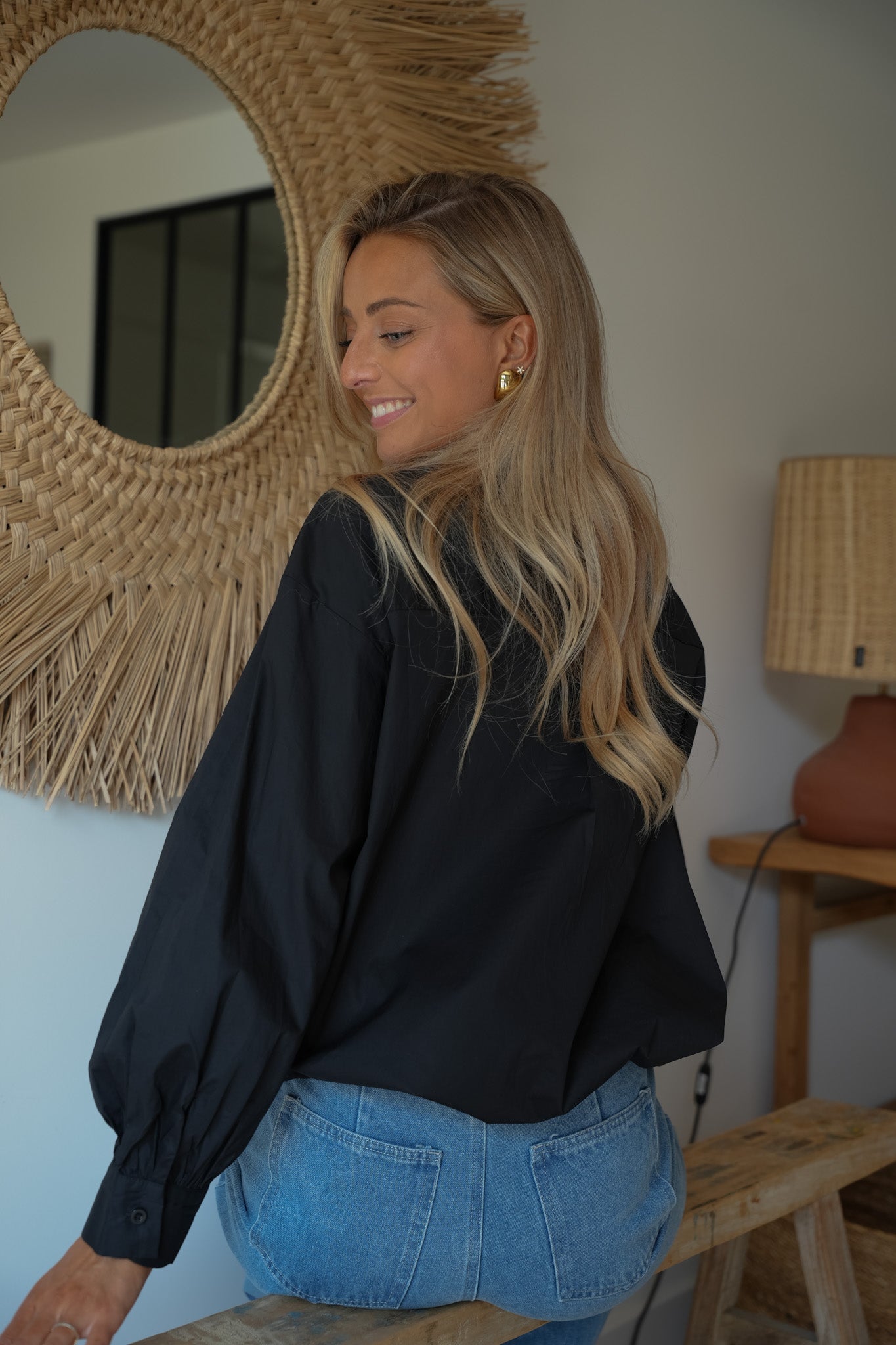 Nera noire - Chemise boutonnée